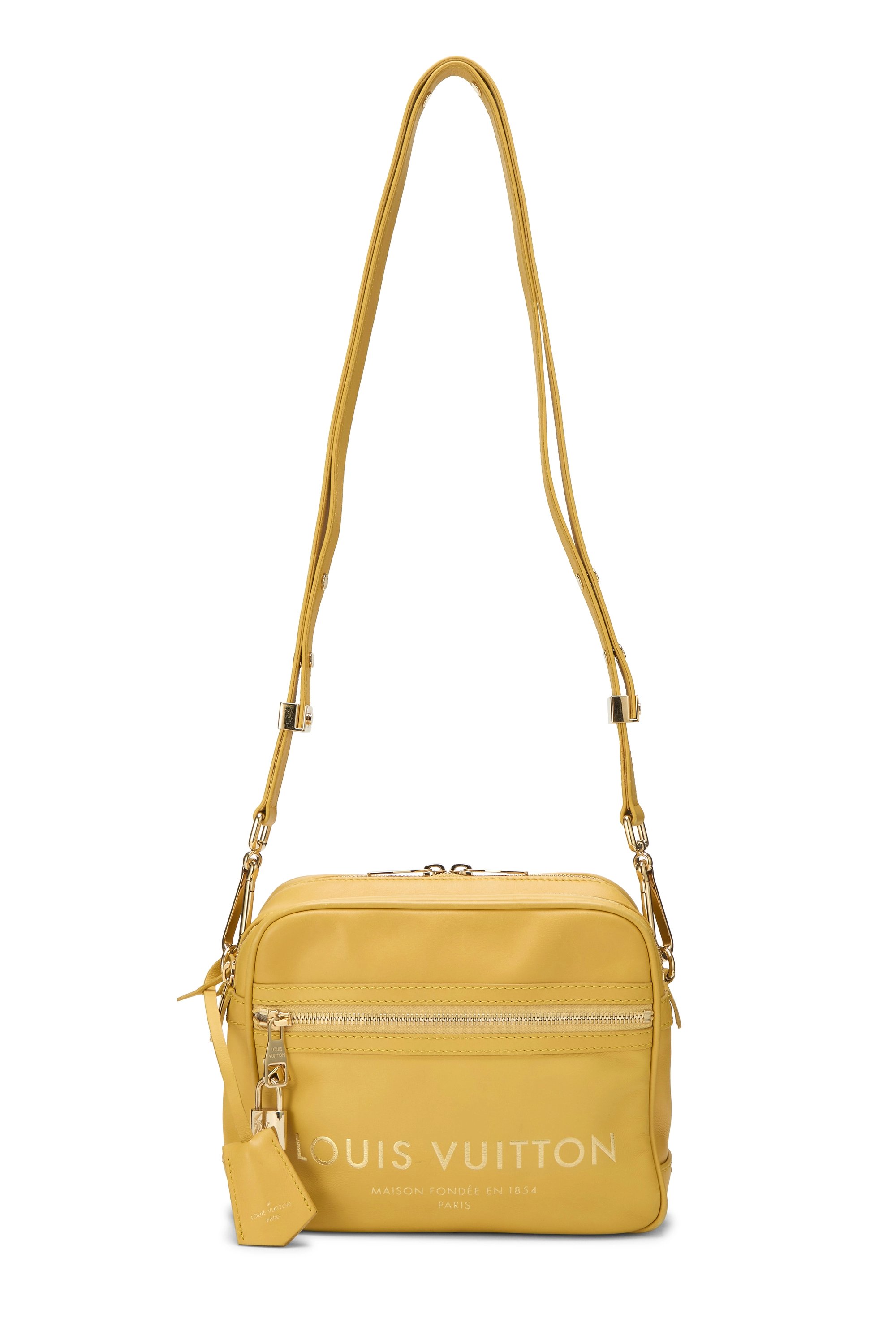 Yellow Leather Flight Paname Takeoff Bag