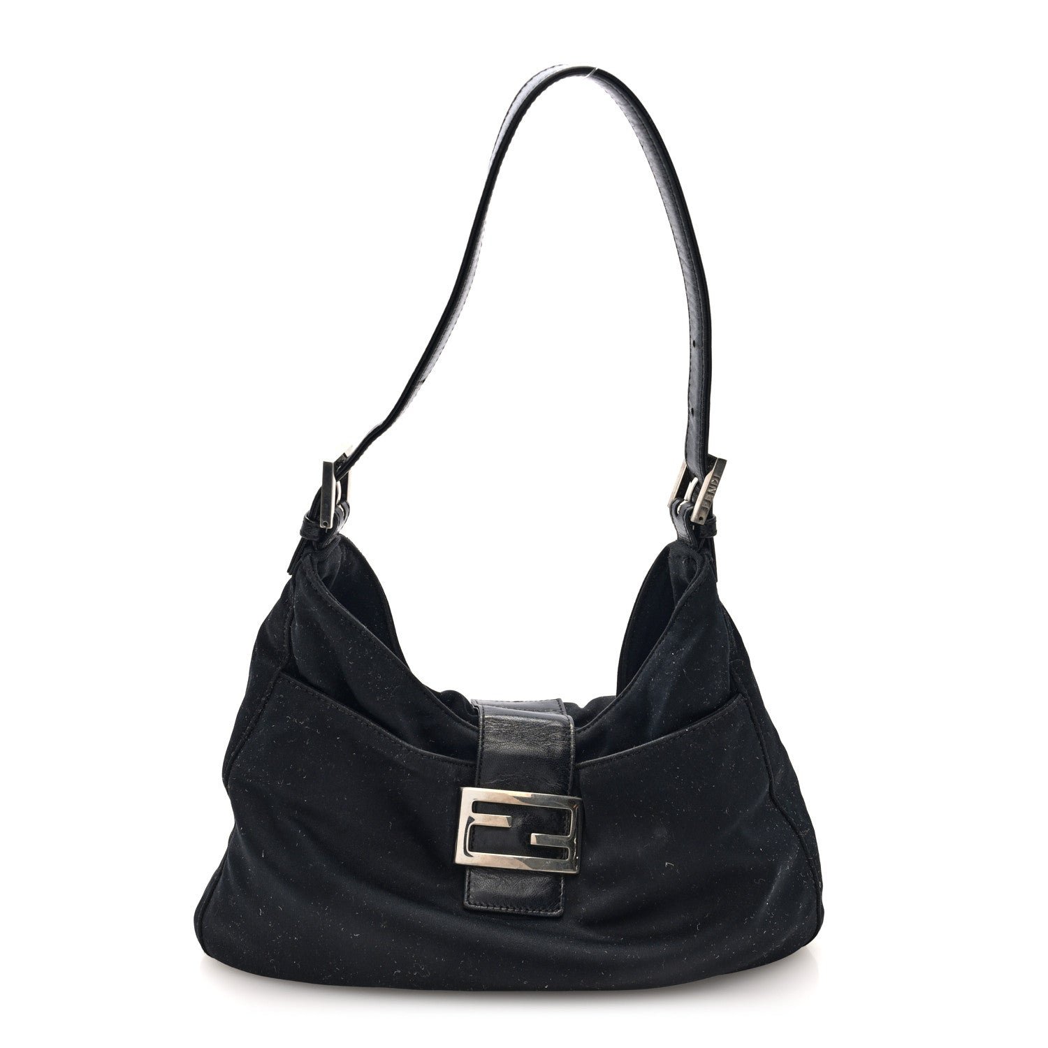 Fendi Neoprene Shoulder Bag Black