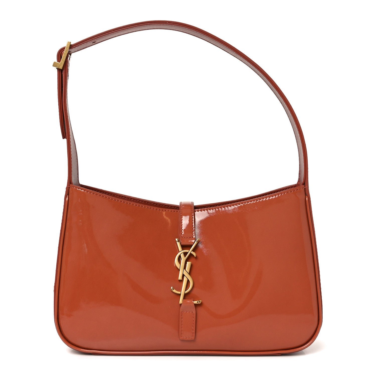 Saint Laurent Patent Le 5 A 7 Hobo Mild Rose
