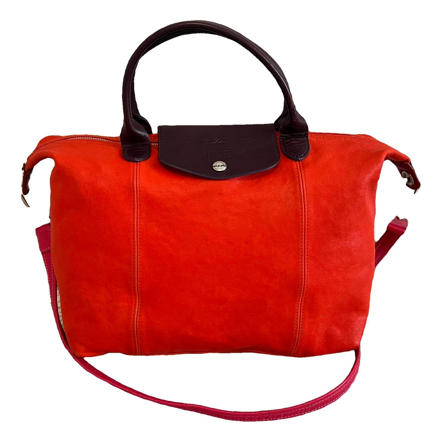 Pliage leather crossbody bag