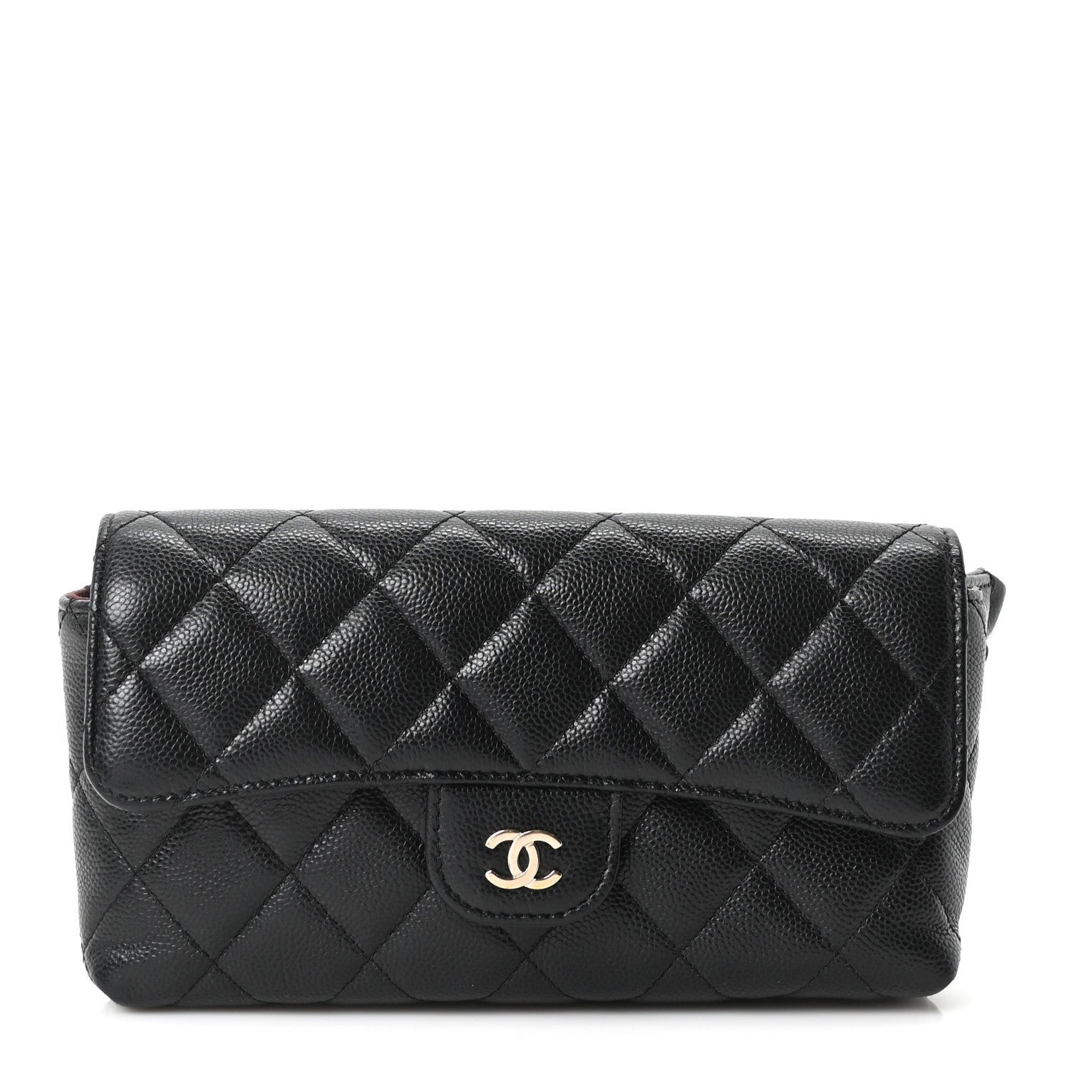 Chanel Caviar Quilted CC Flap Belt Bag Black