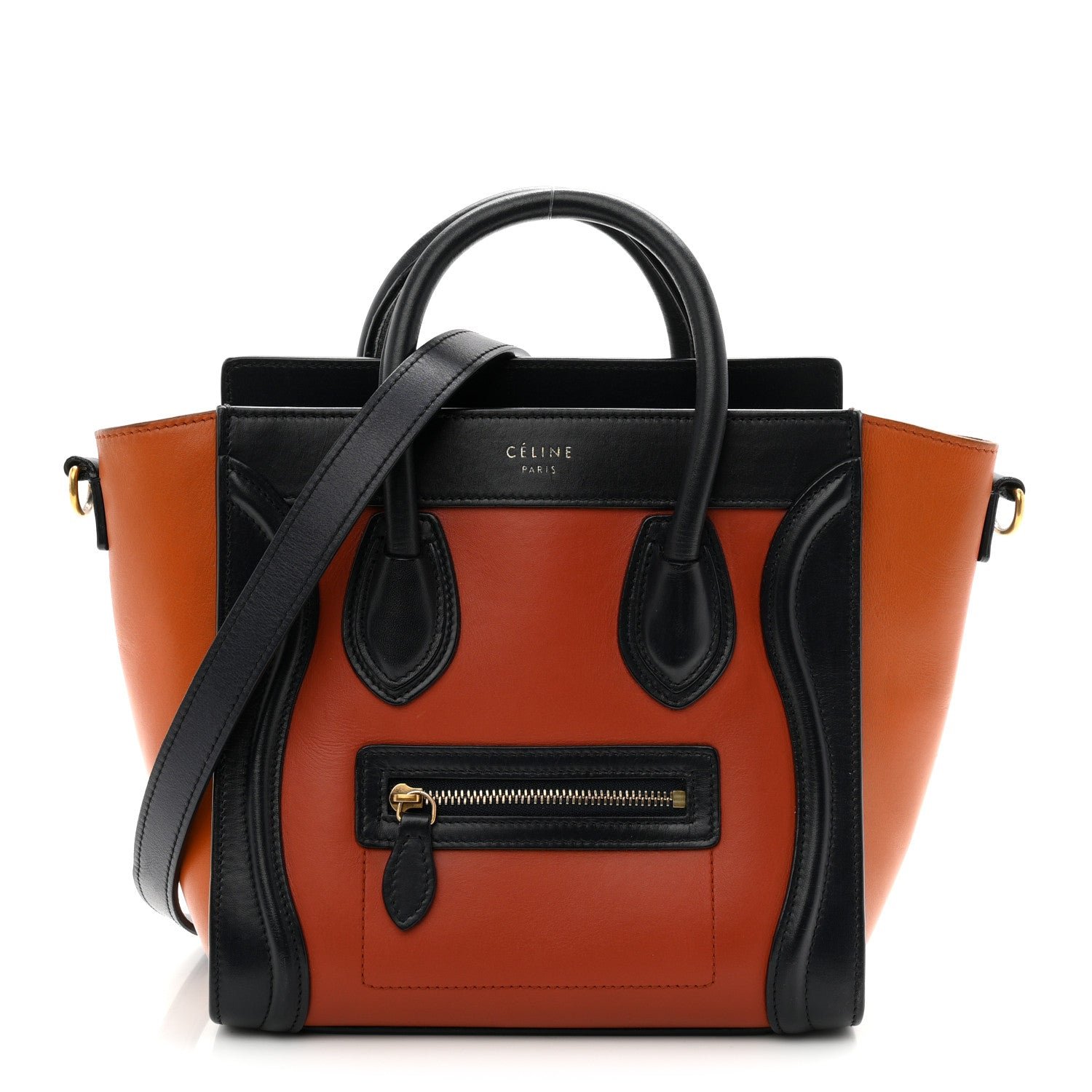 Celine Smooth Calfskin Nano Tri-Color Luggage Brick
