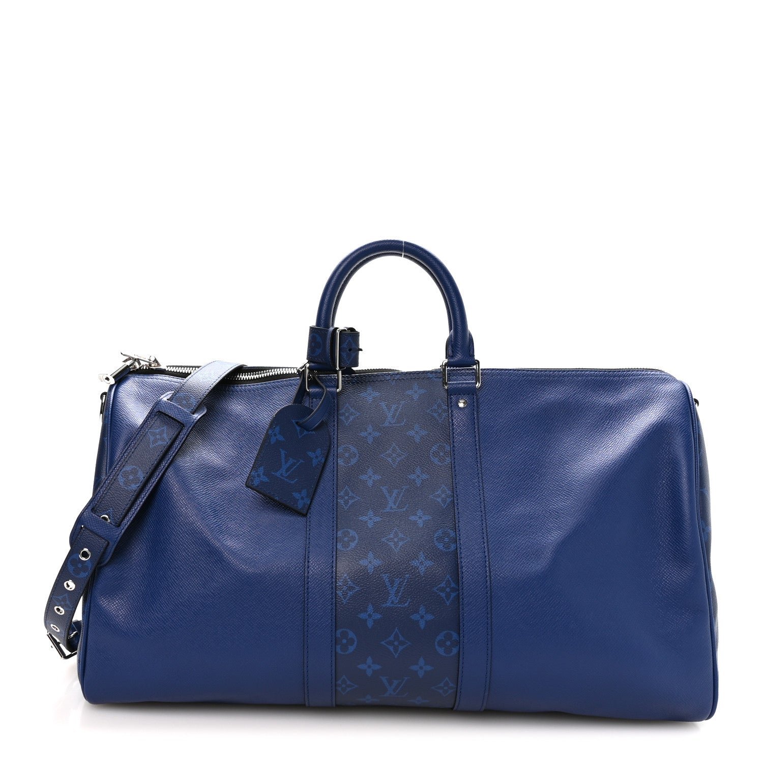 Taiga Monogram Eclipse Keepall Bandouliere 50 Pacific Blue