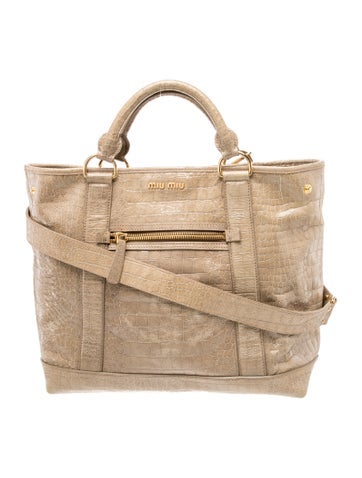 Embossed Leather Top Handle Bag
