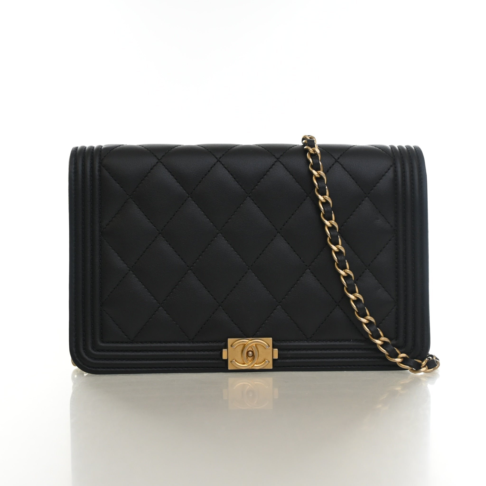 Chanel Lambskin Boy Wallet On Chain (WOC)