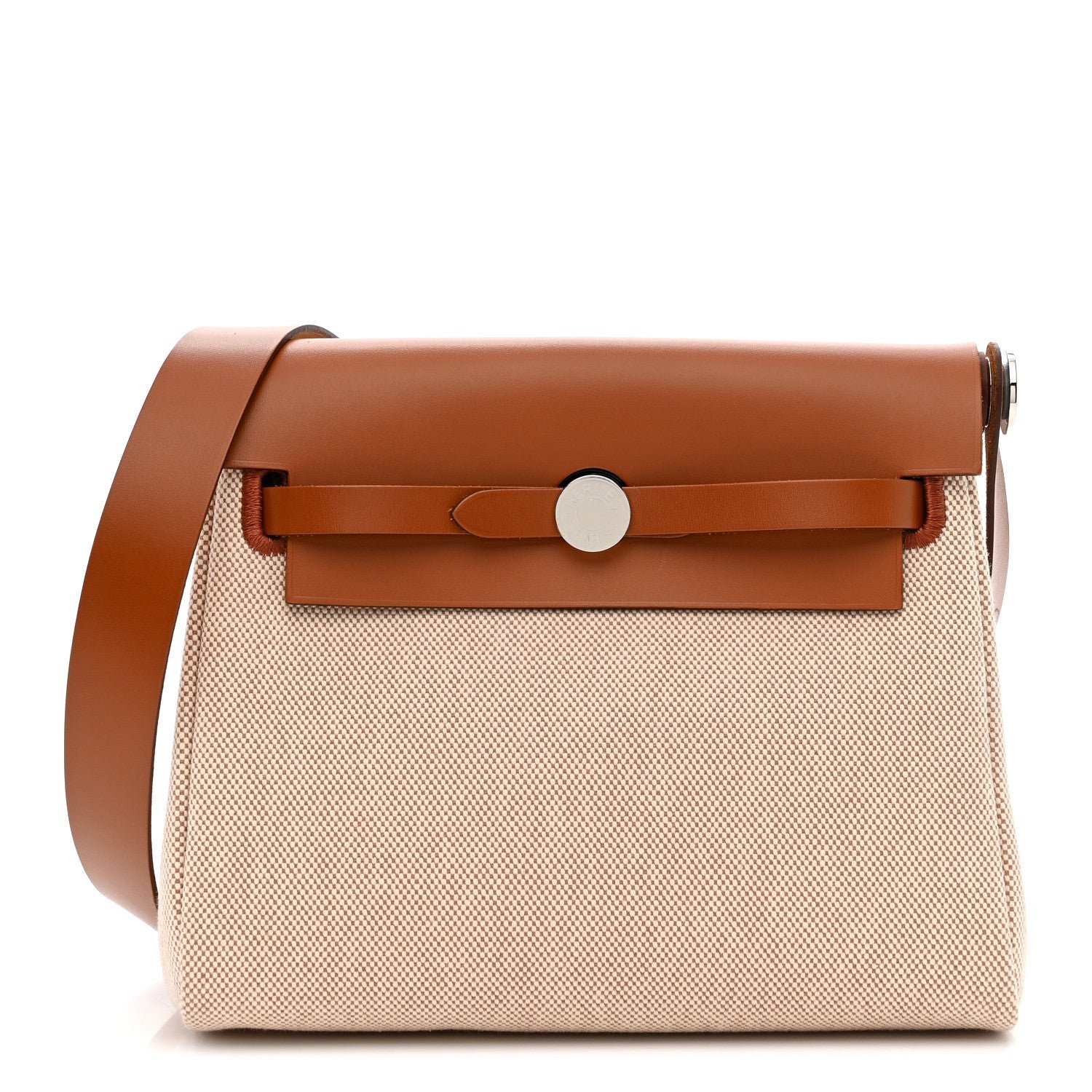 Hermes Hermes H Viking Vache Hunter Herbag Zip Retourne 20 Ecru Beige Fauve