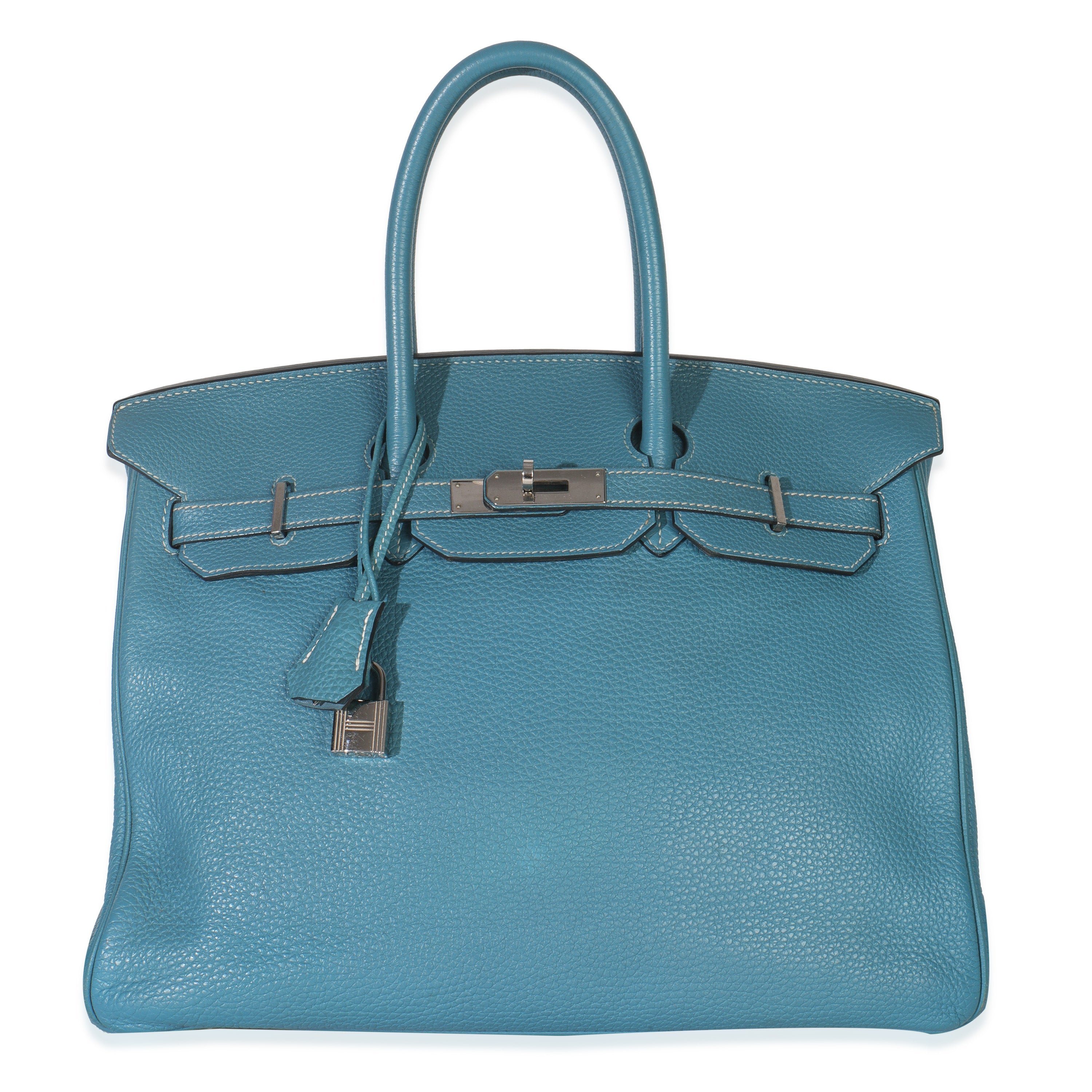 Hermes Blue Jean Togo Birkin 35 PHW