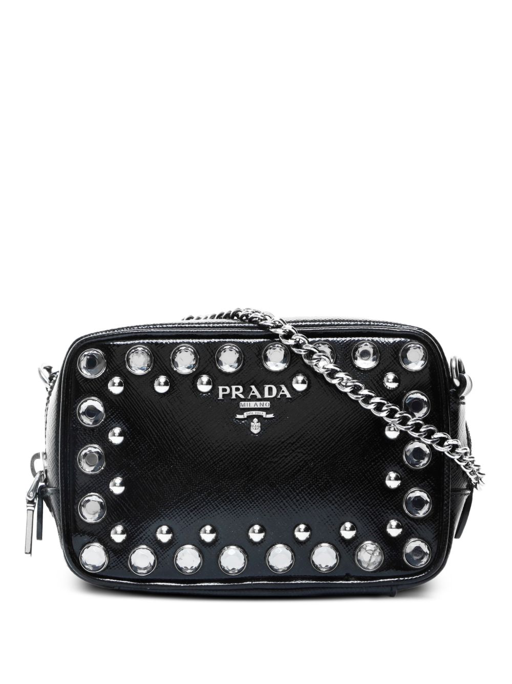 Prada 2010s mini Camera studs shoulder bag