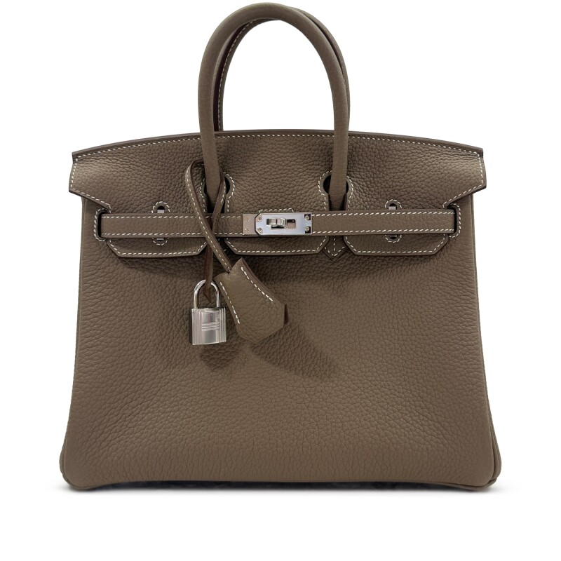Hermes Etoupe Togo Birkin 25 Palladium Hardware, 2026