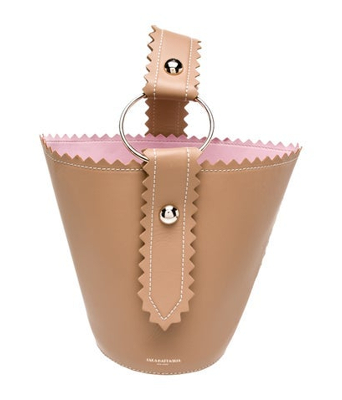 Sara Battaglia Battaglia Leather Bucket Bag