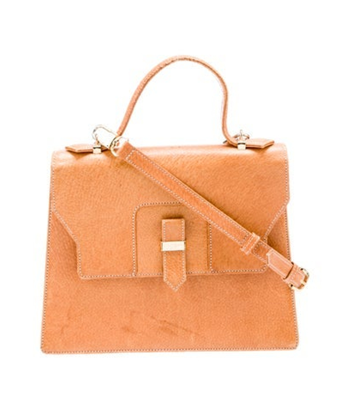 Courreges Leather Top Handle Bag
