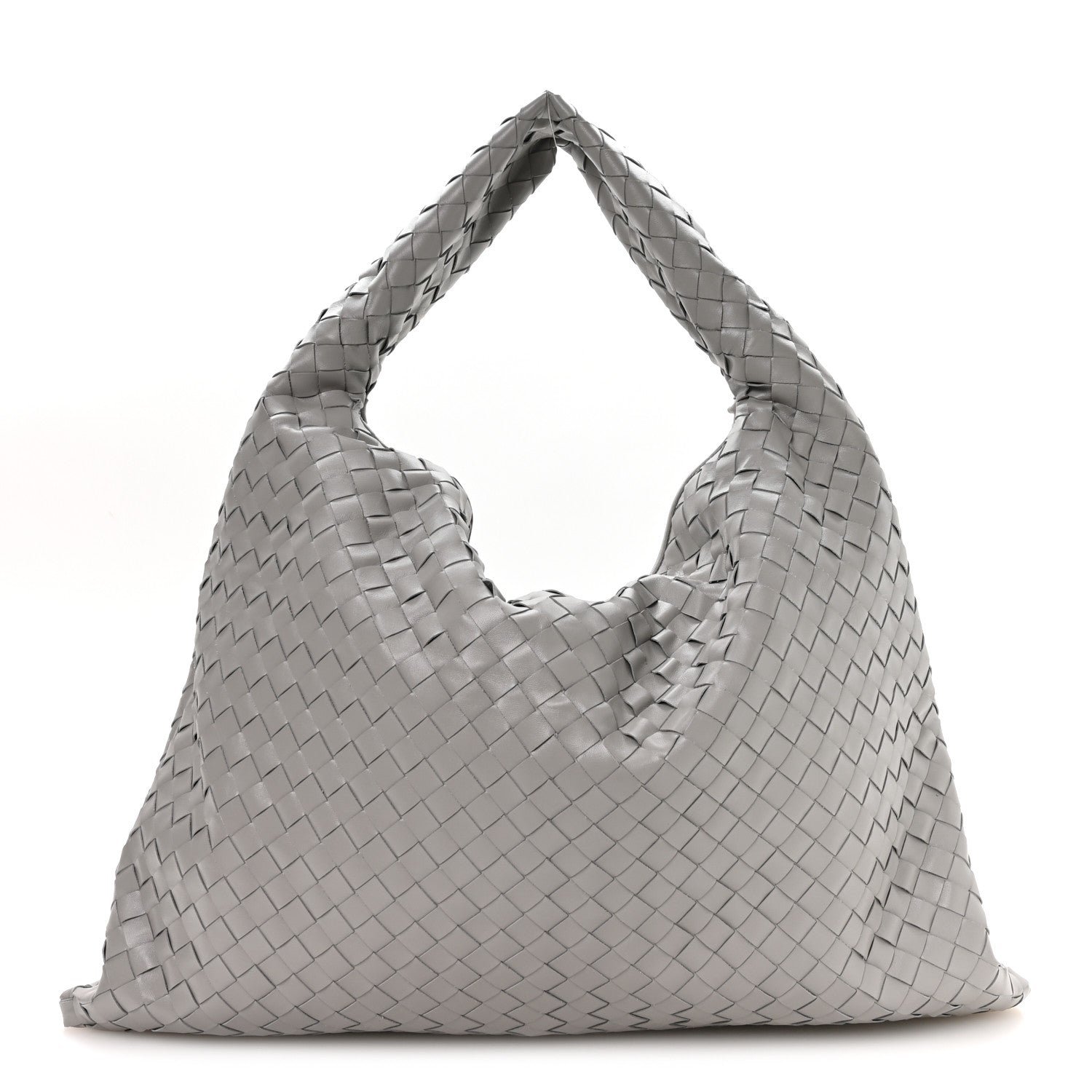 Bottega Veneta Calfskin Intrecciato Large Hop Sterling