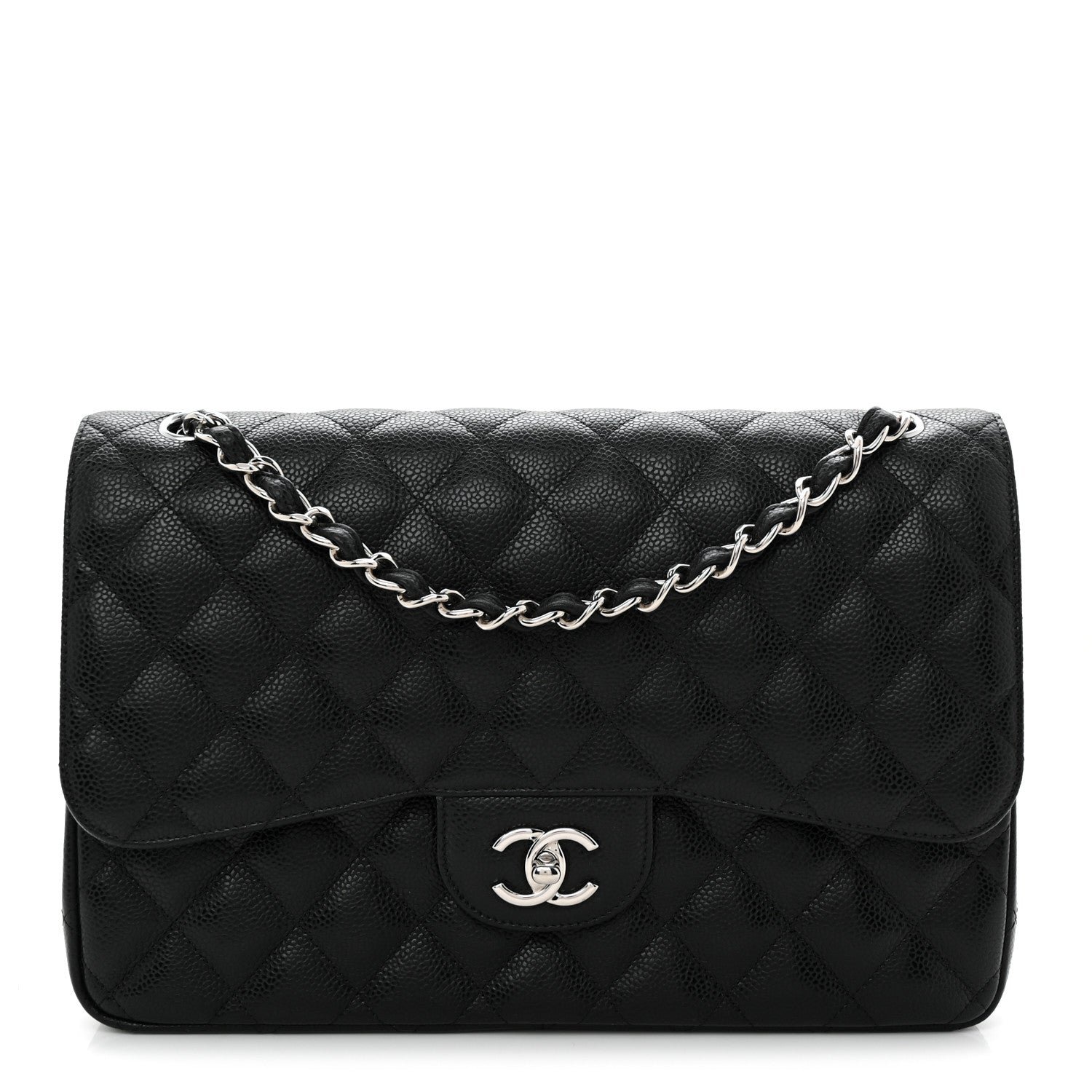 Chanel Caviar Quilted Jumbo Double Flap Black