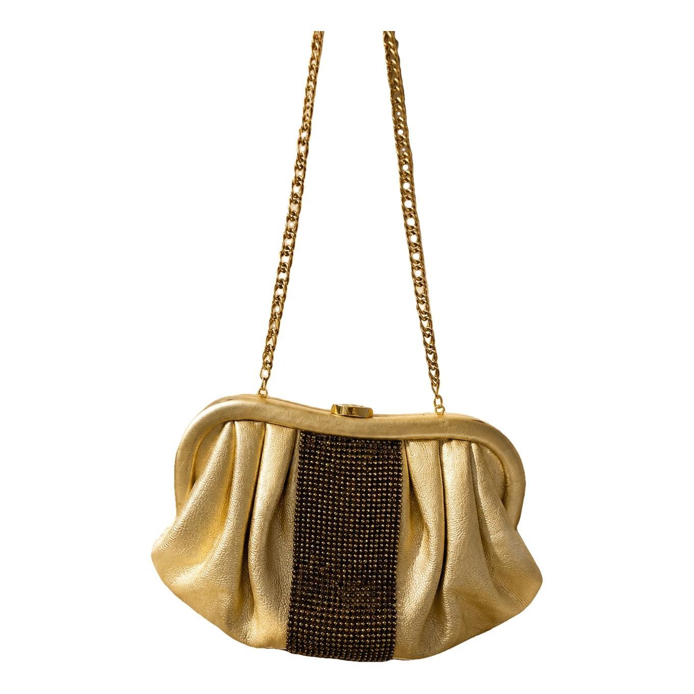 Leather clutch bag