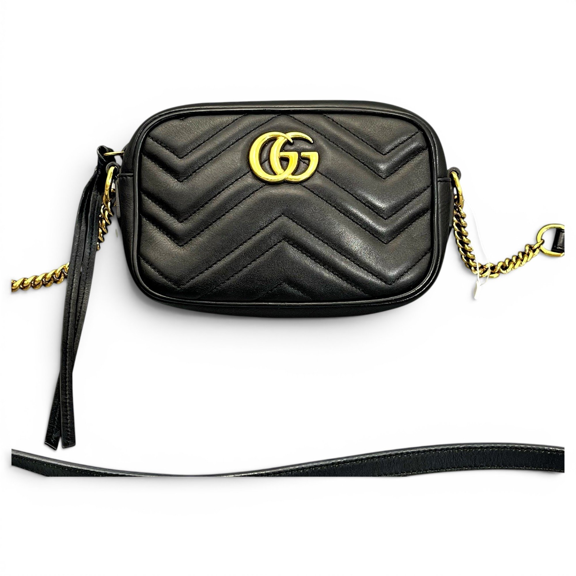 GG Marmont Triple zip leather crossbody bag