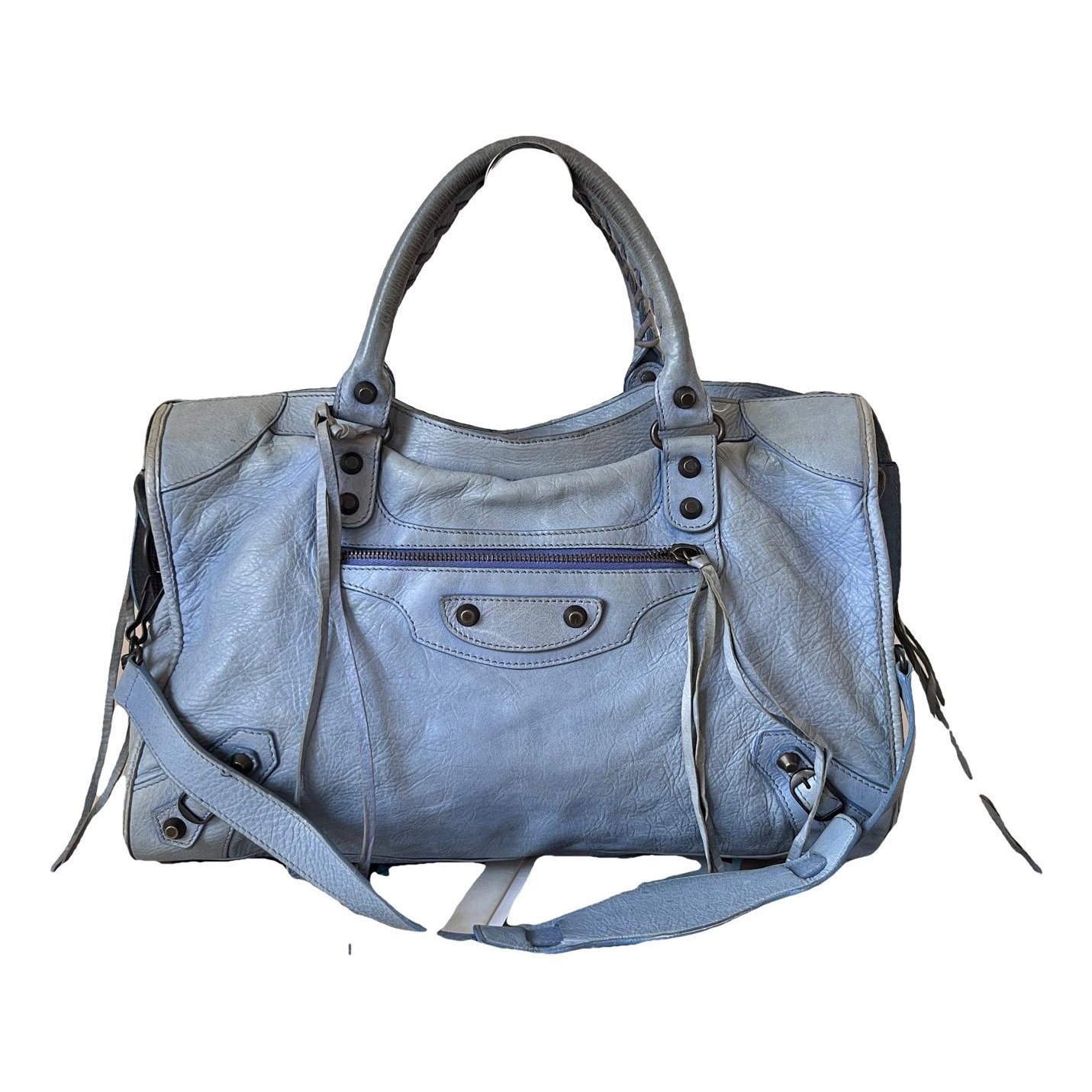 City leather handbag