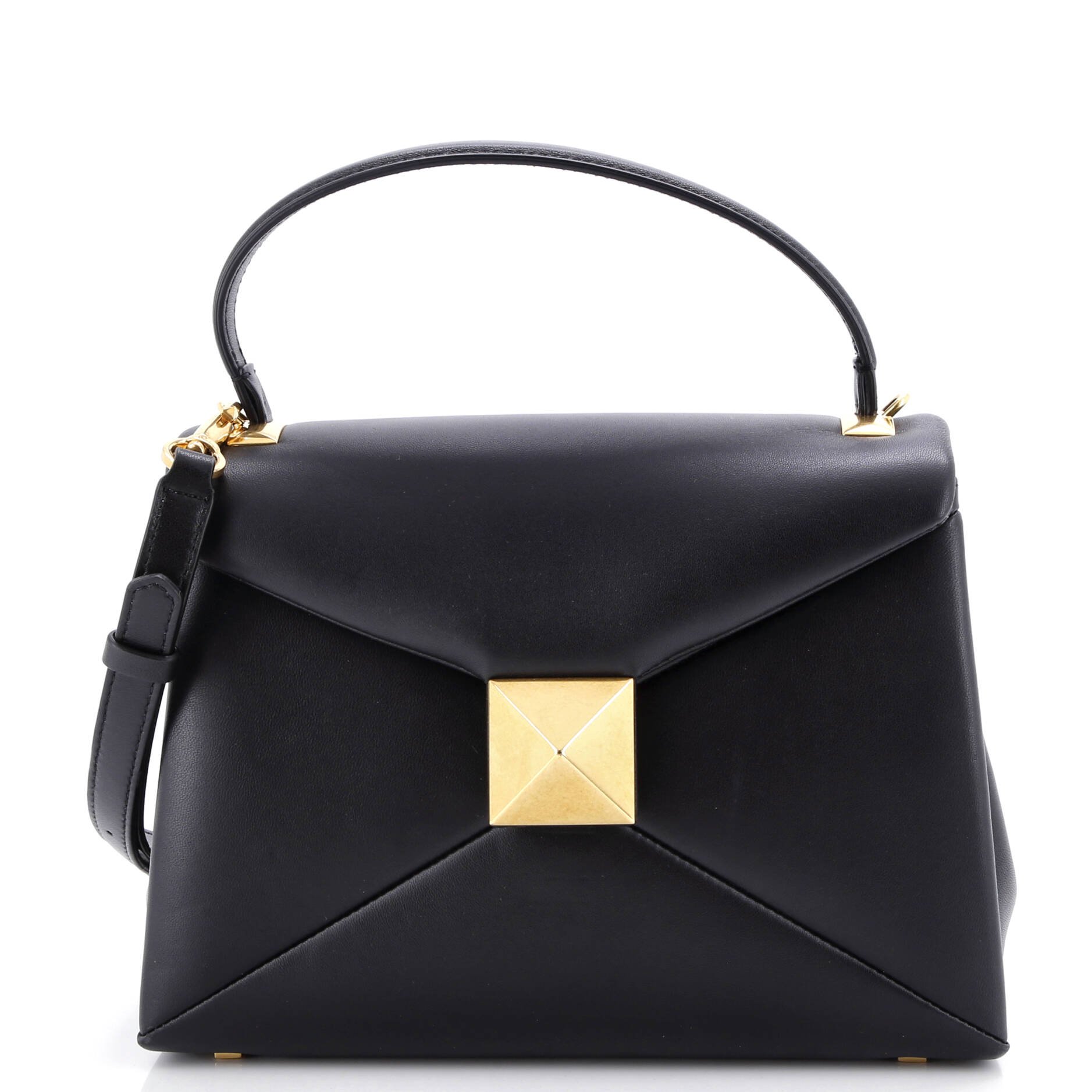 Valentino Garavani One Stud Top Handle Flap Bag Leather Small
