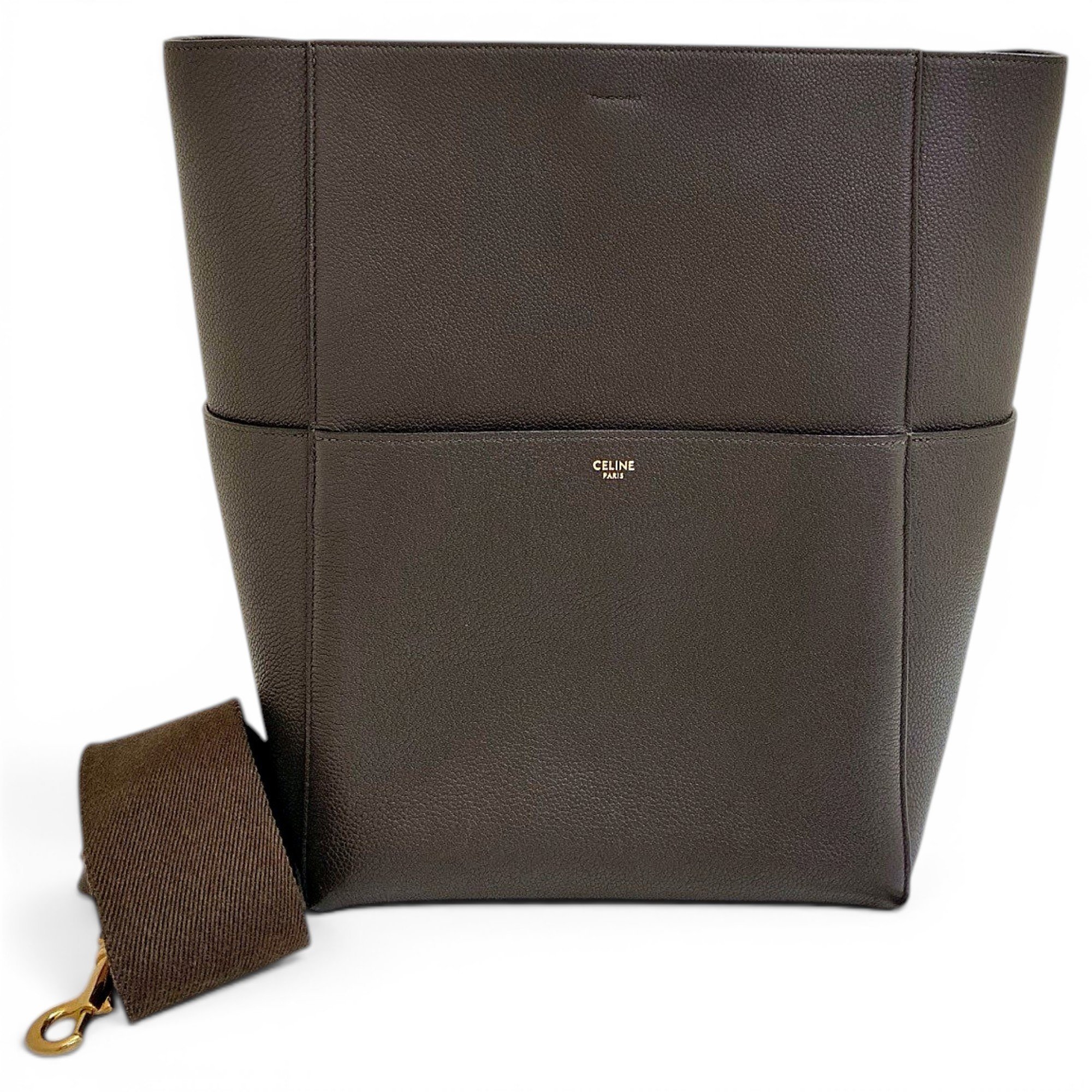 Seau Sangle leather handbag