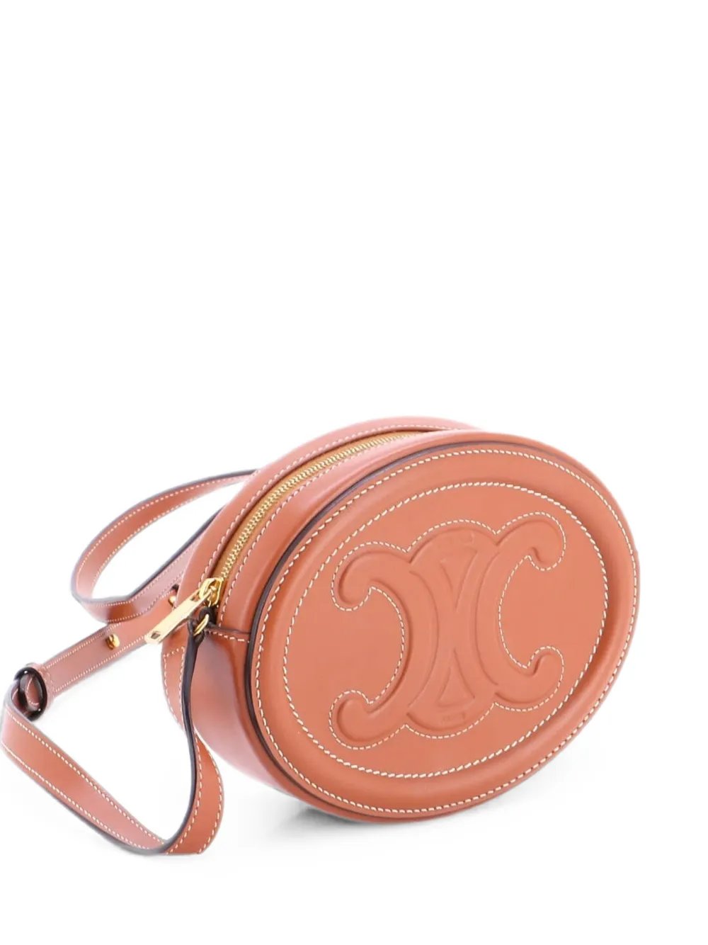 Triomphe Oval Leather crossbody bag