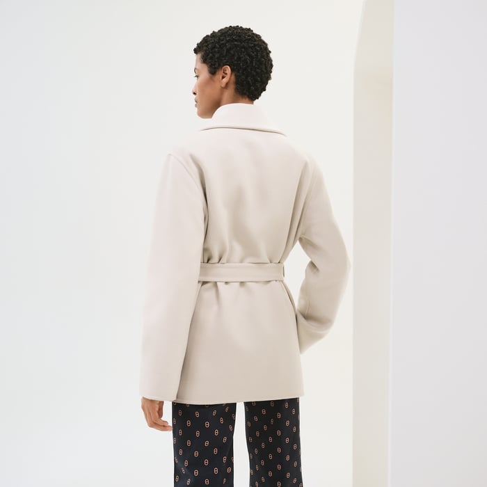 Blanc Sable "Chaine d'Ancre" Pea Coat