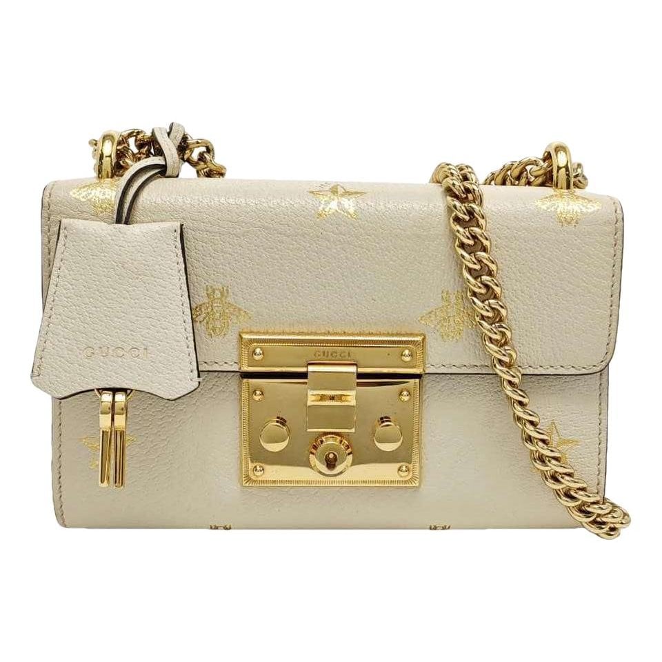 Padlock leather crossbody bag