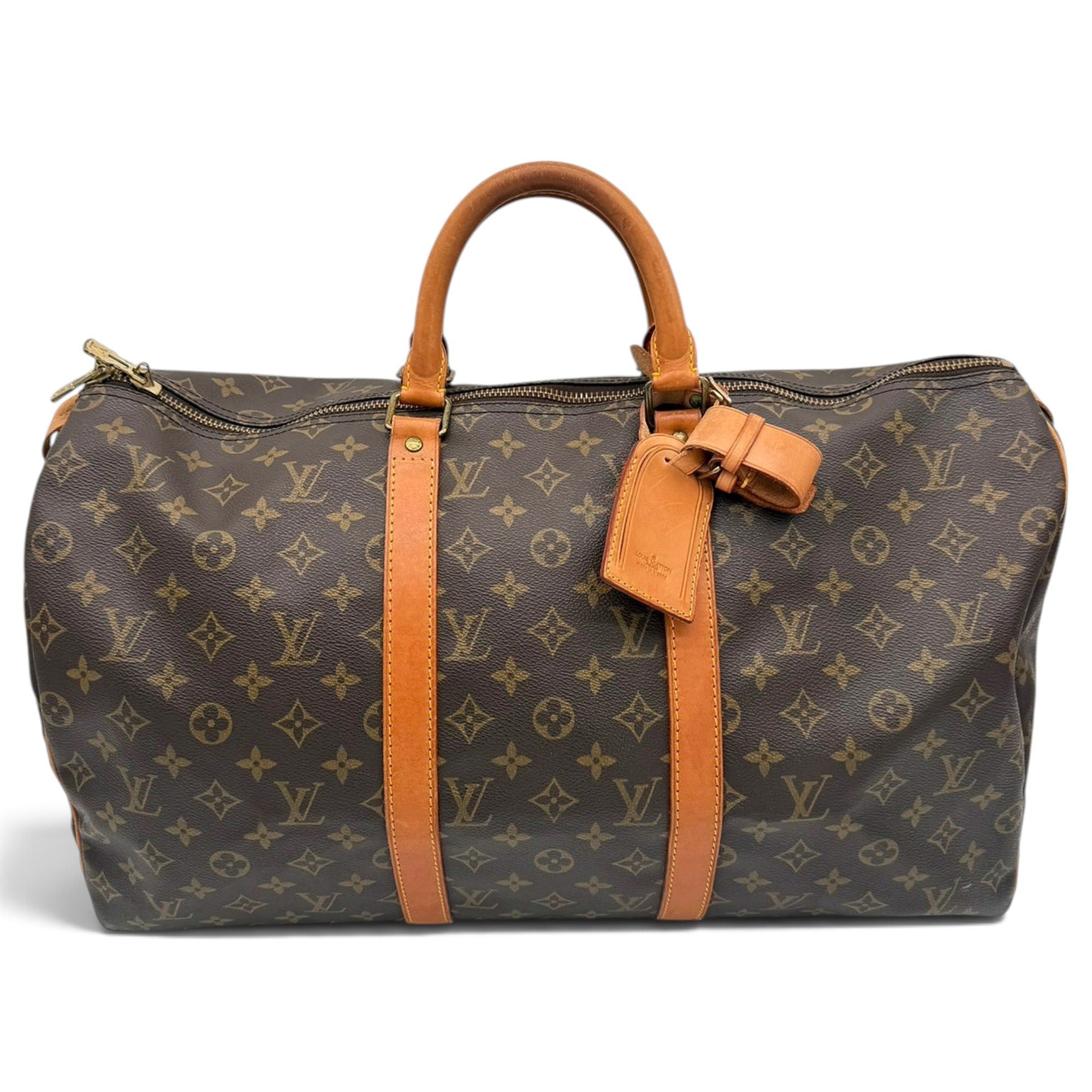 Keepall leather travel bag