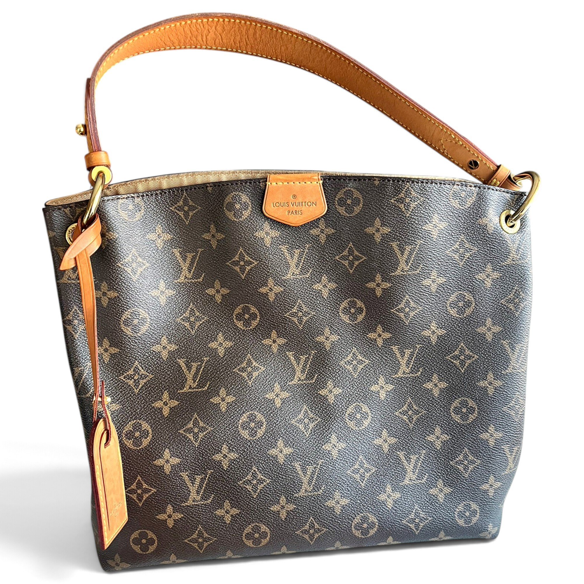 Graceful vinyl handbag