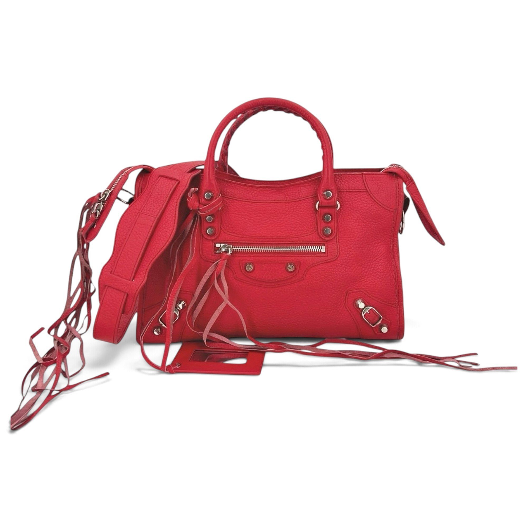 City leather handbag