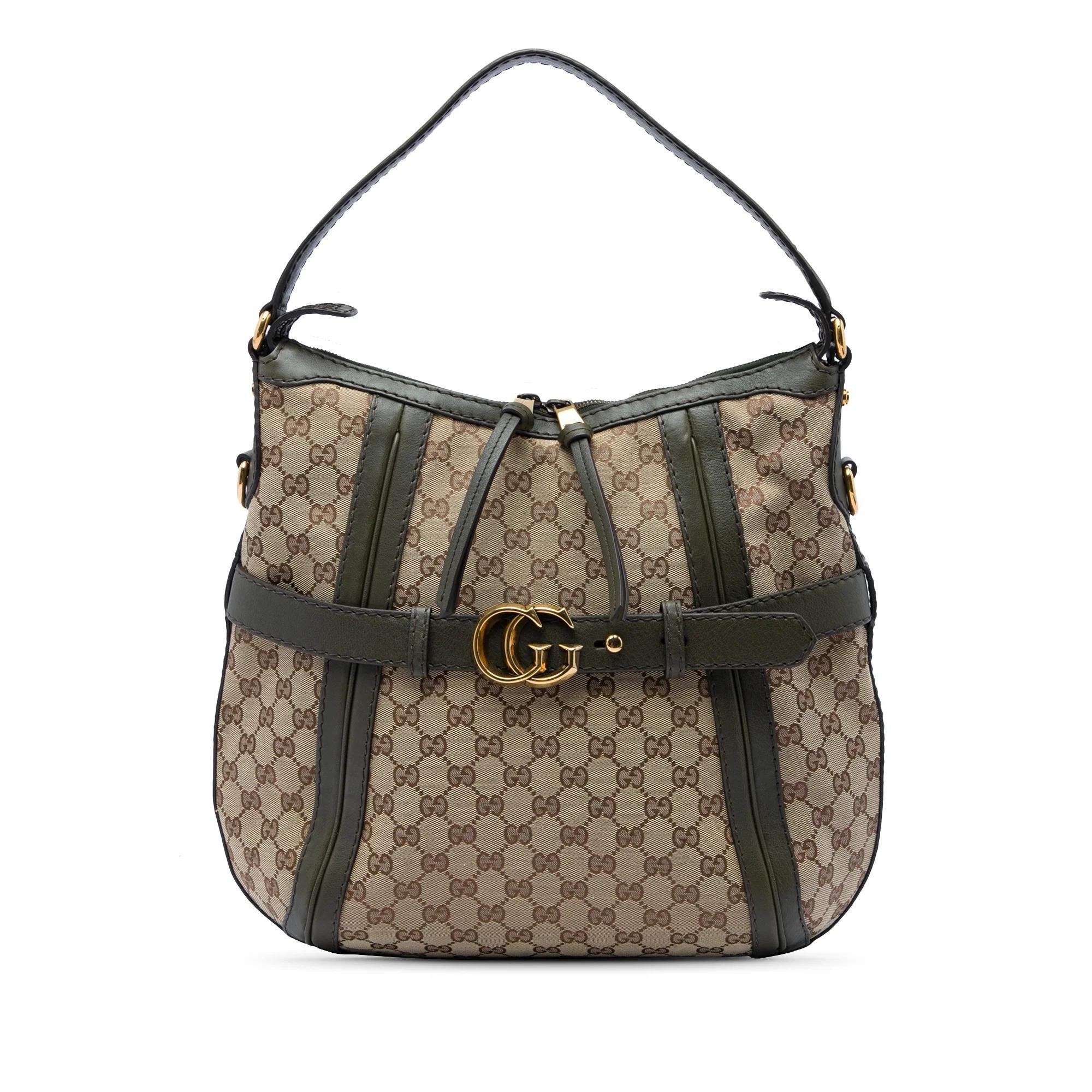 GG Running leather satchel