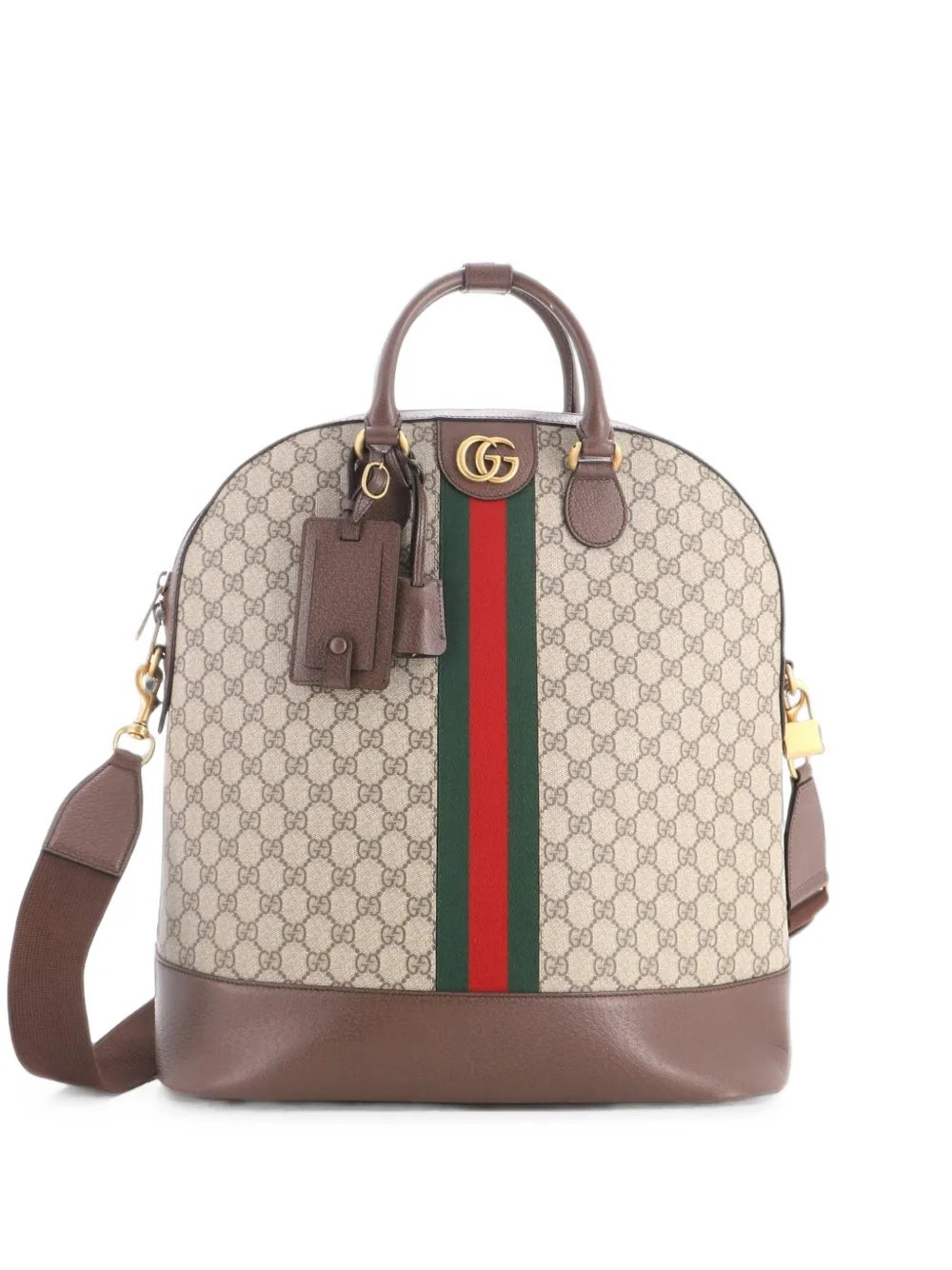 Savoy Web Bowling Tote GG Coated Canvas and Leather Small handbag