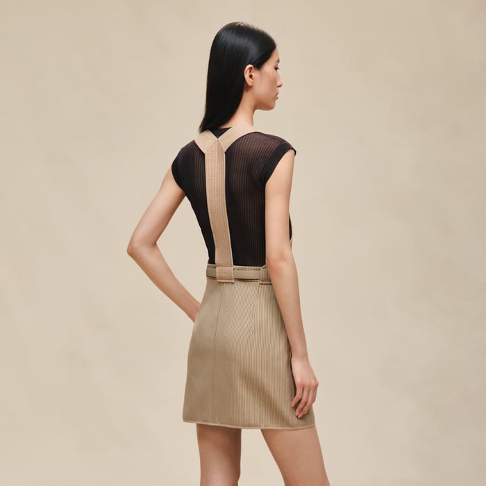 Beige Praline Overall Skirt