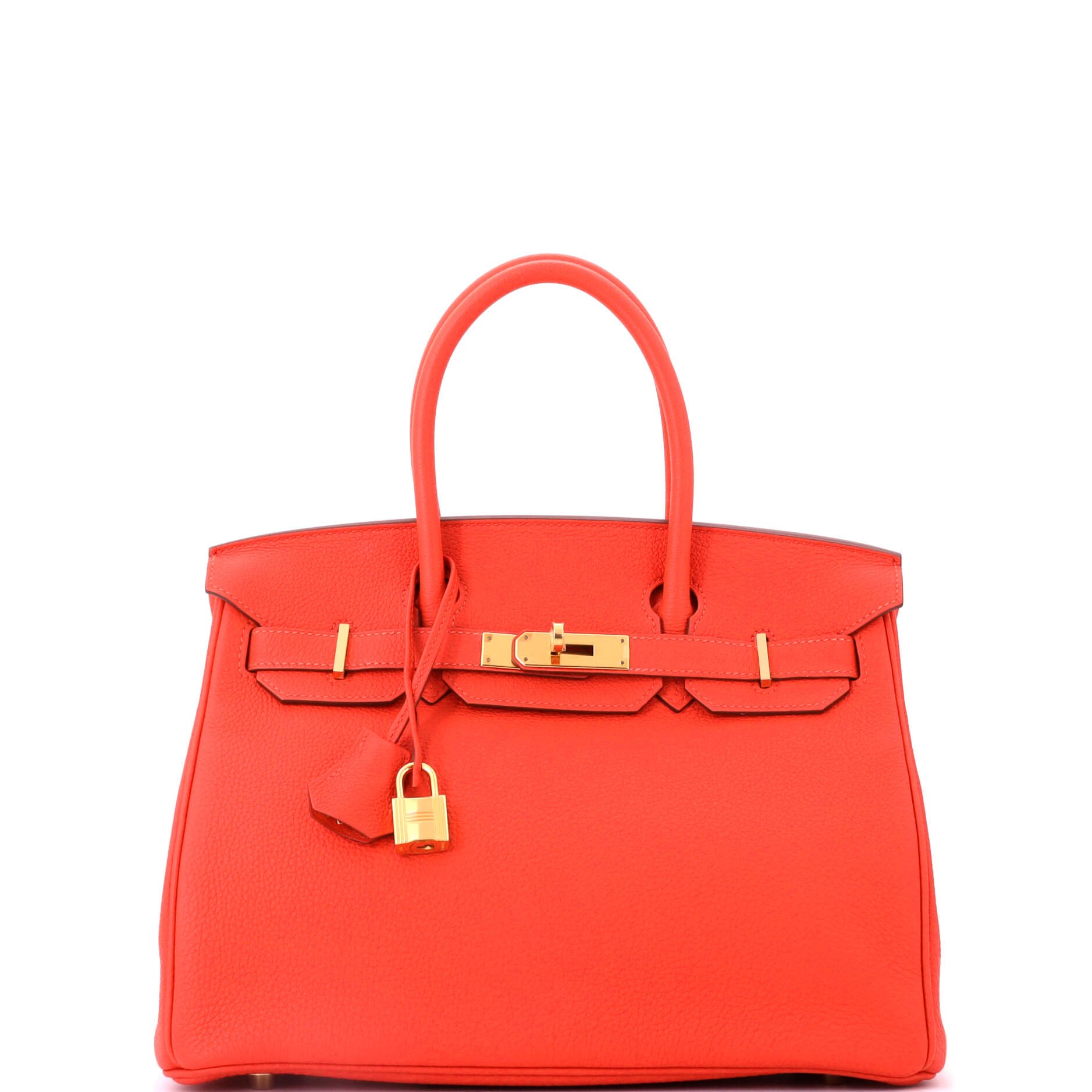 Hermes Birkin Handbag Capucine Togo with Gold Hardware 30