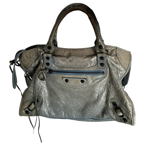 City leather handbag