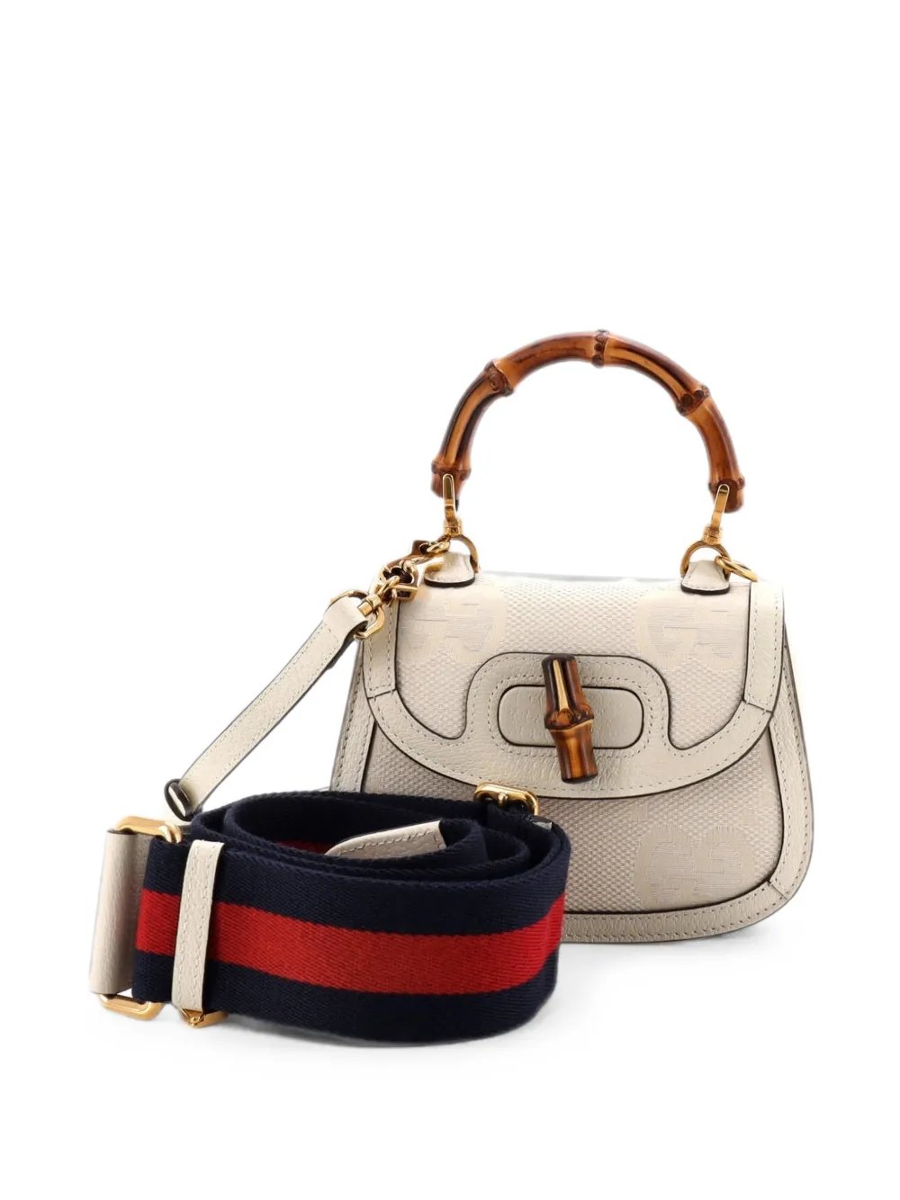 Bamboo 1947 Top Handle Bag Jumbo GG Canvas Mini crossbody bag