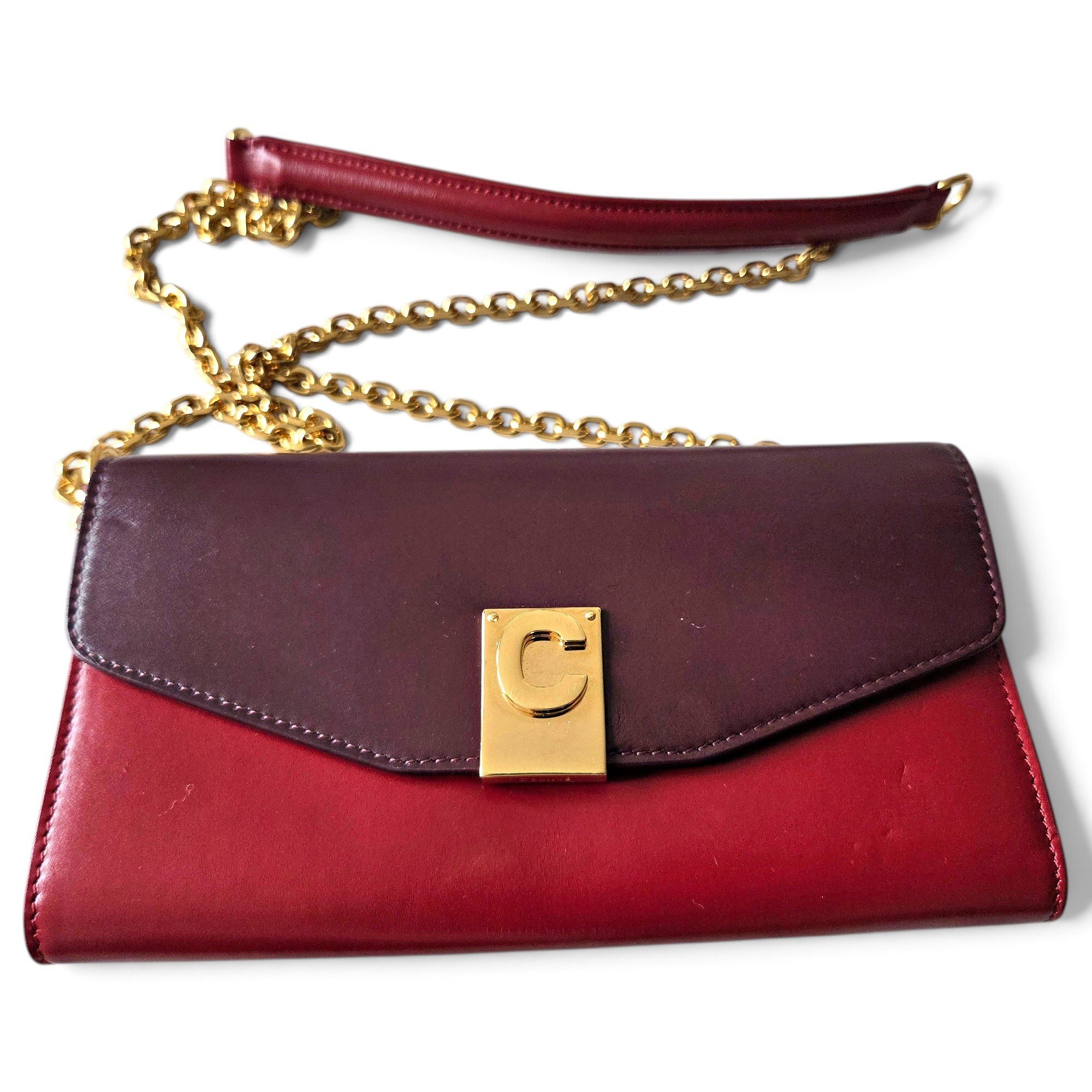 Leather clutch bag