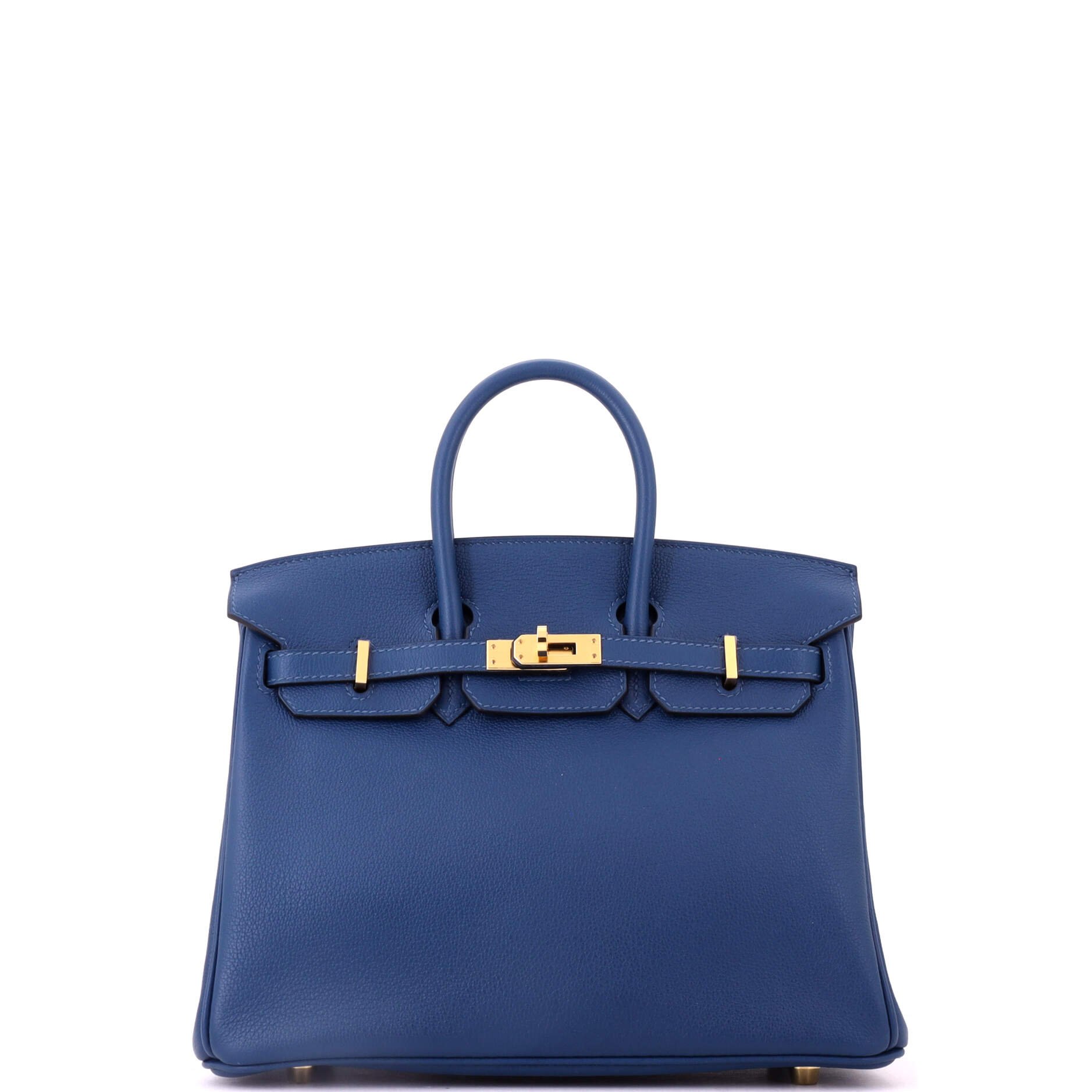 Birkin Handbag Deep Blue Novillo with Gold Hardware 25