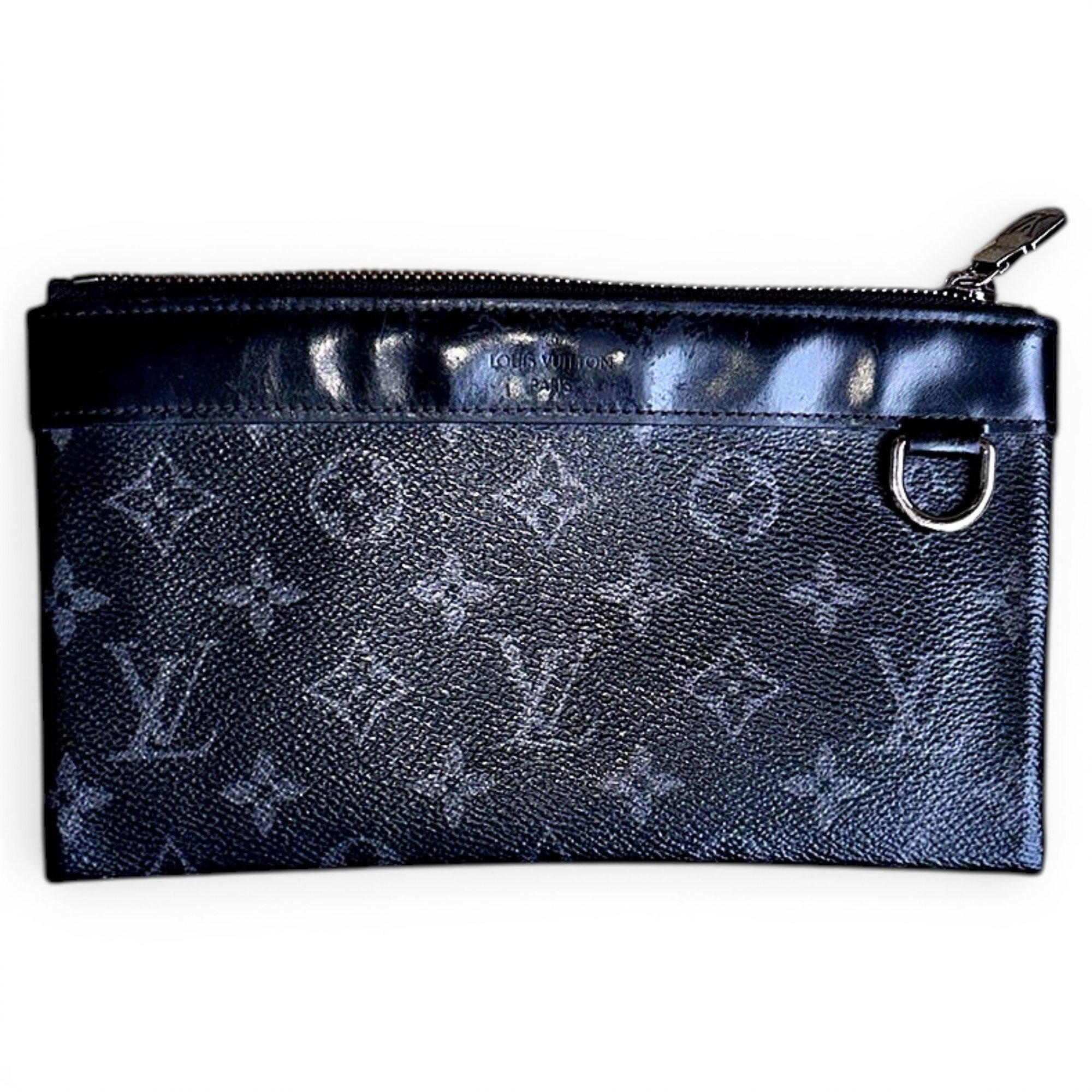 Leather clutch bag