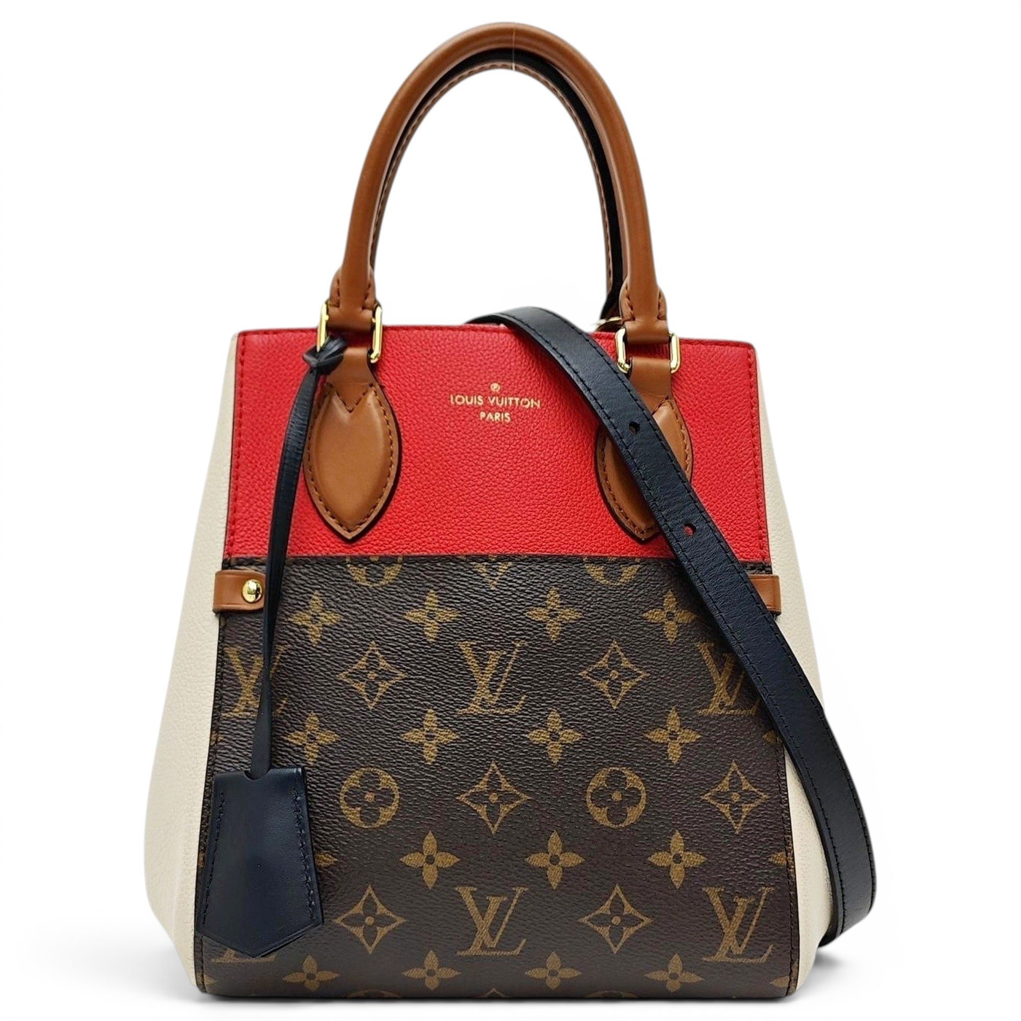 Fold leather handbag