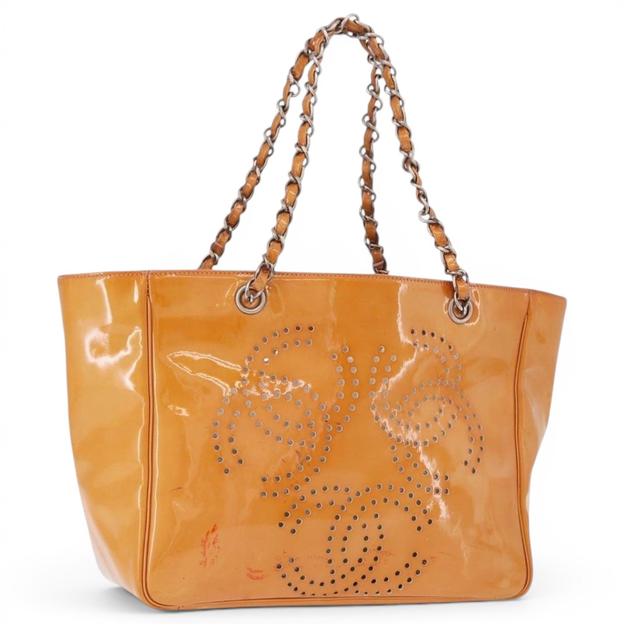 Patent leather tote