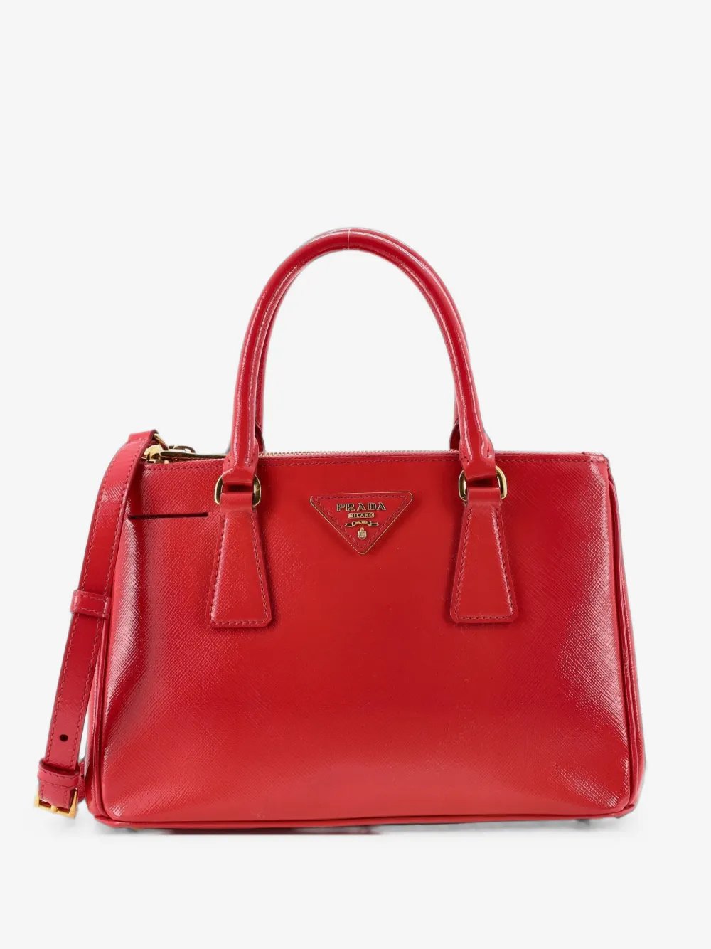 Double Zip Lux Vernice Saffiano Leather Mini tote bag
