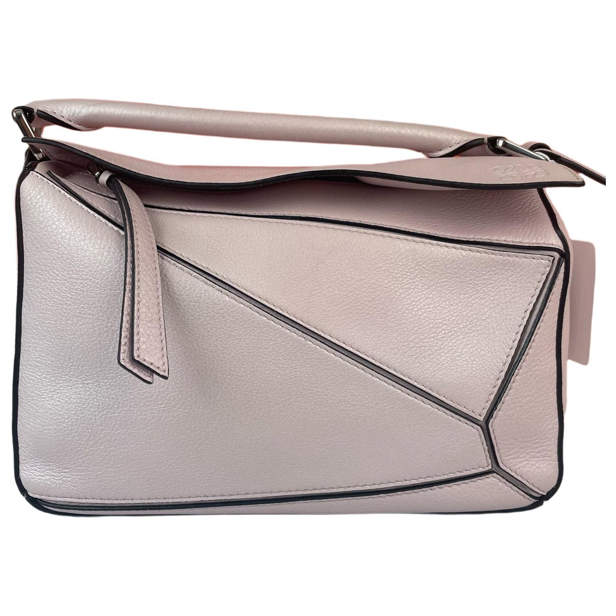 Puzzle leather handbag