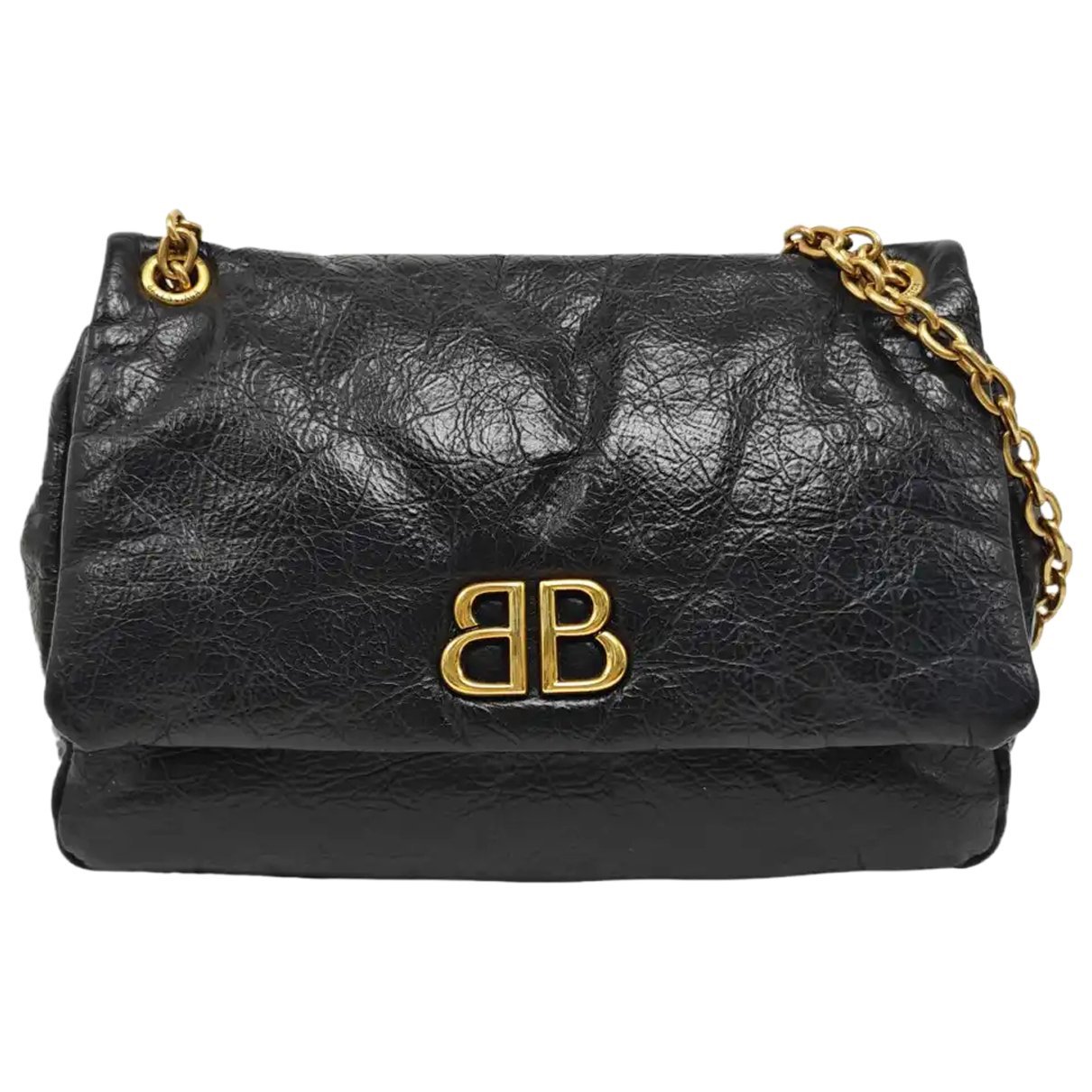 BB chain leather crossbody bag