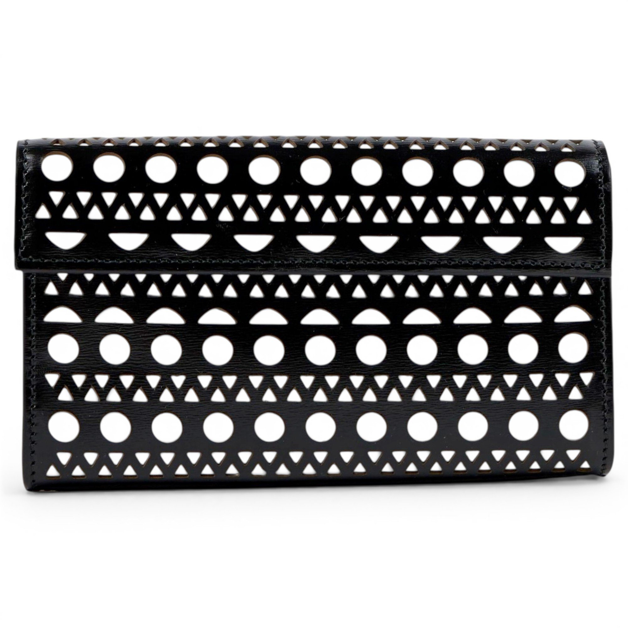 Leather clutch bag