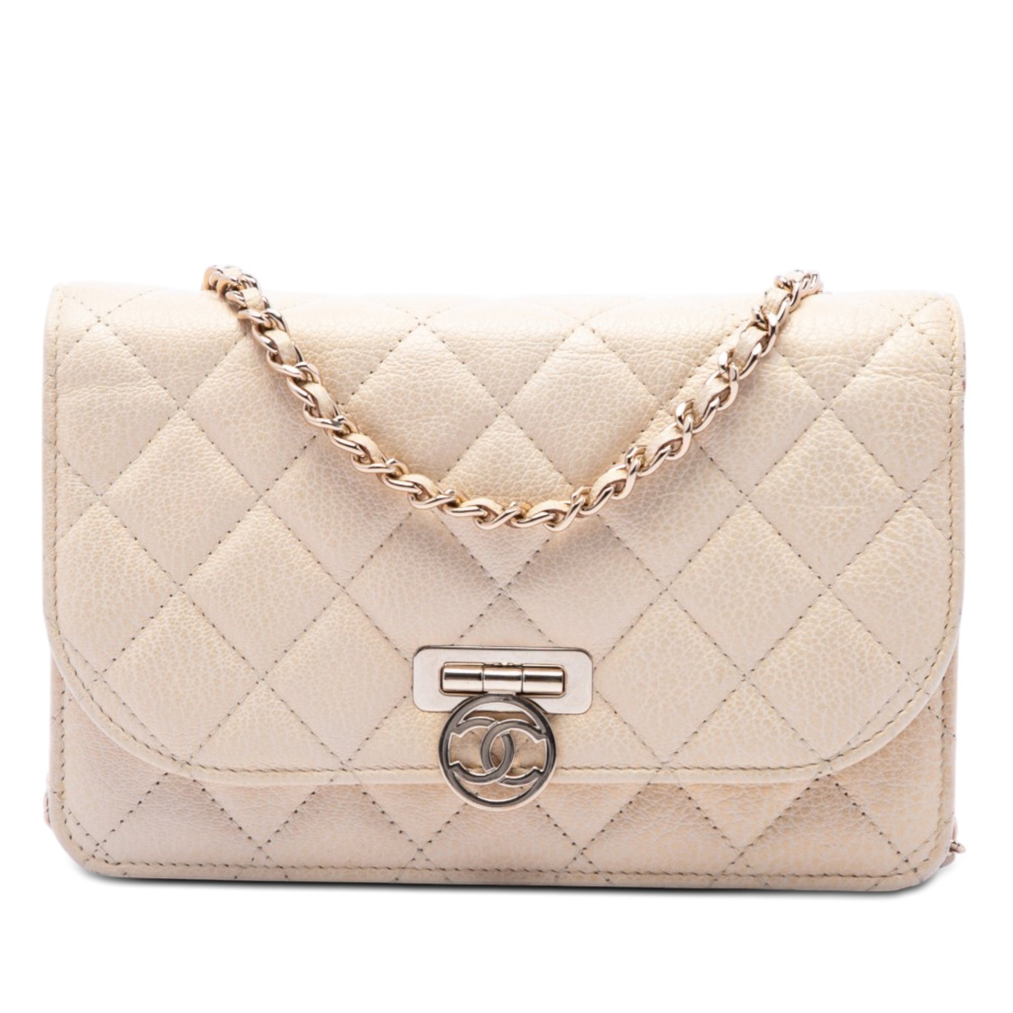 Wallet On Chain leather handbag