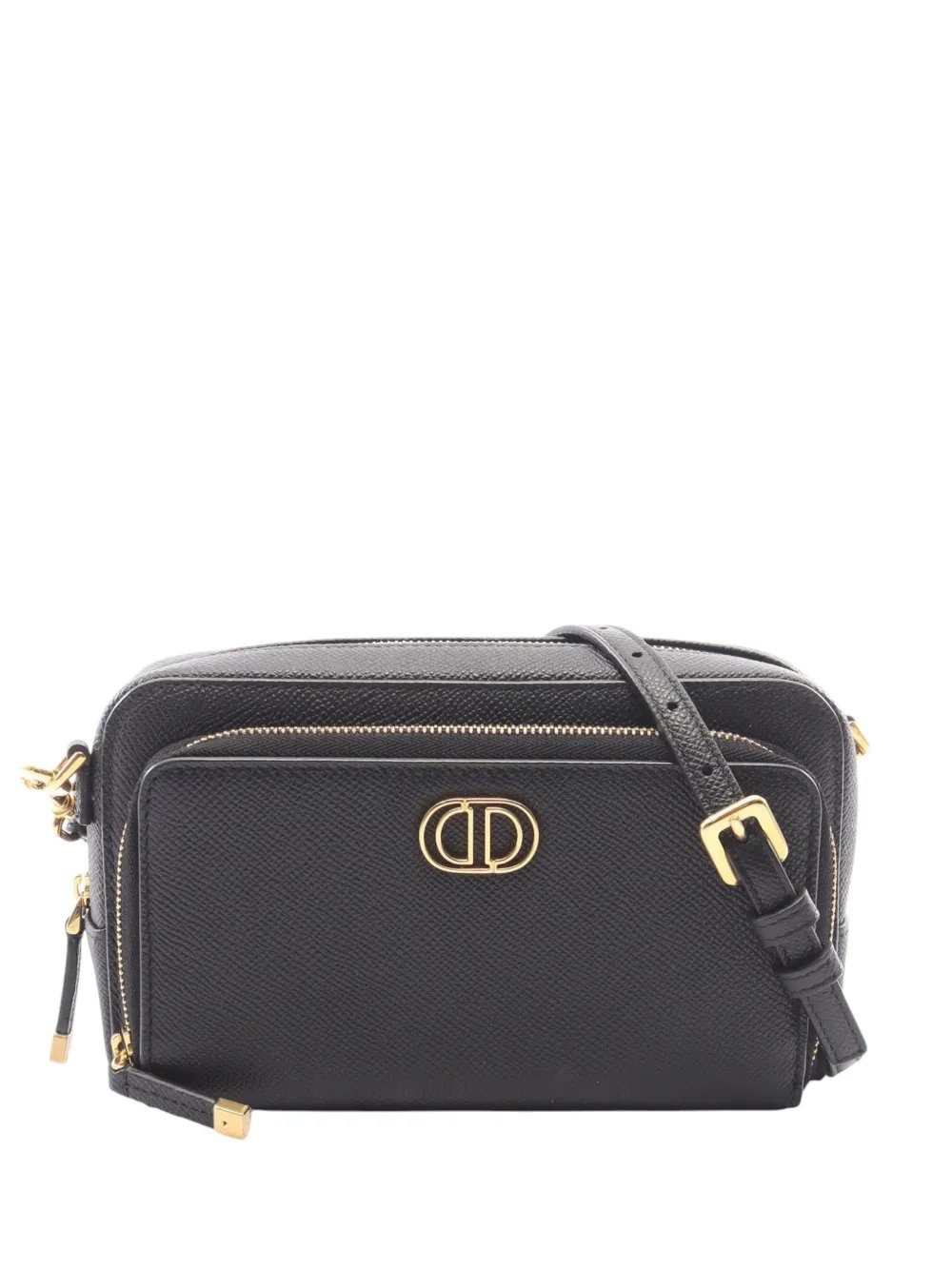 2000-2026 Grained Calfskin Caro Double Pouch crossbody bag