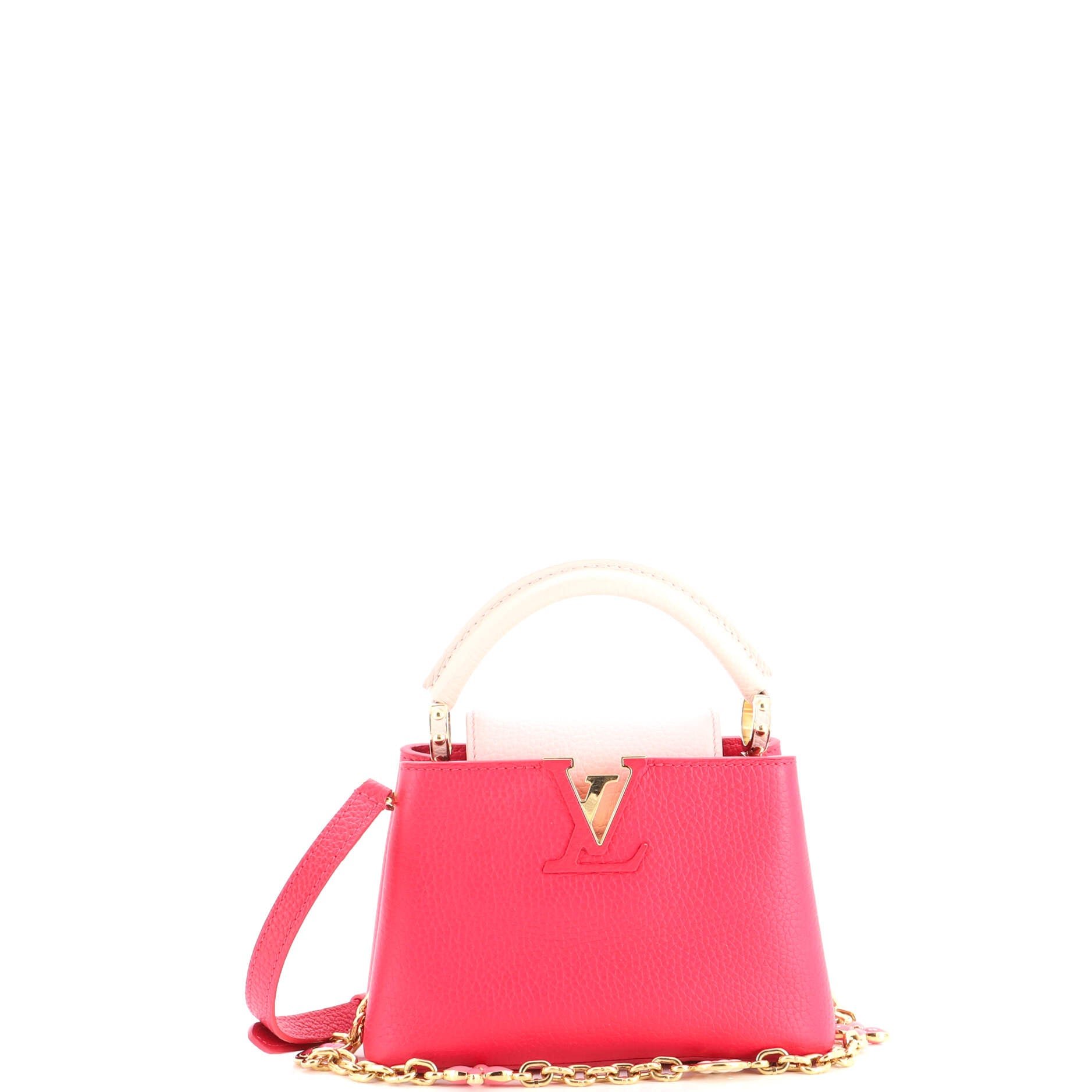 Flower Chain Capucines Bag Leather Mini