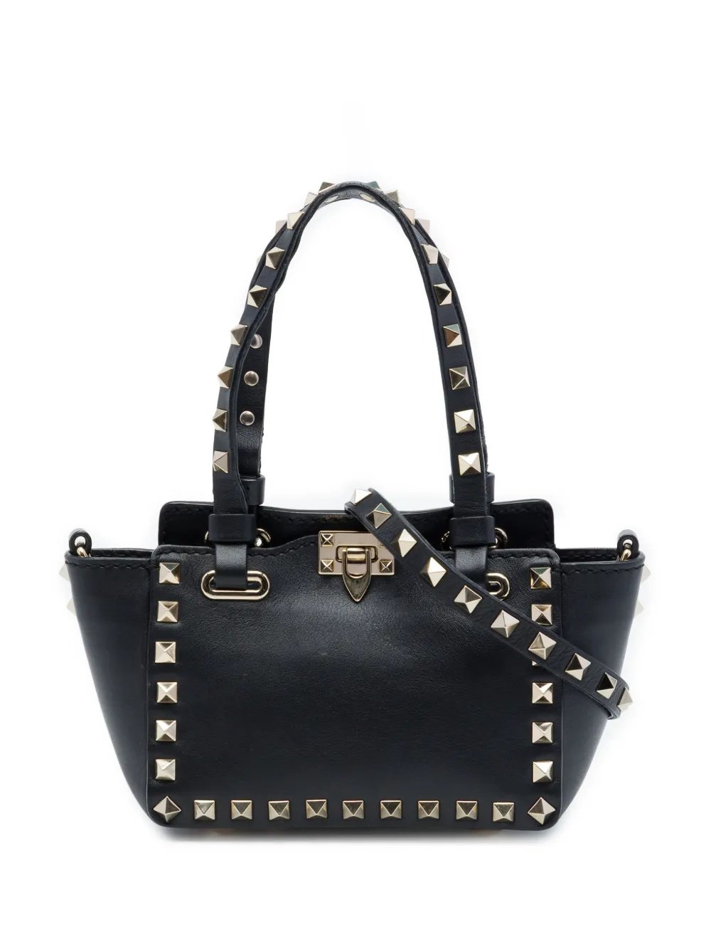 2000-2017 Micro Leather Rockstud Trapeze satchel