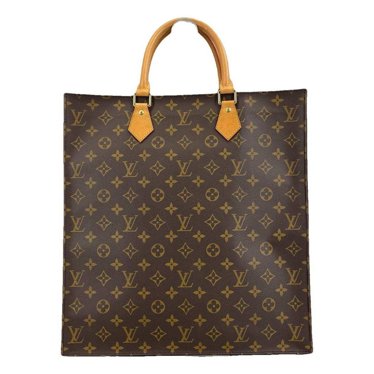 Plat leather handbag
