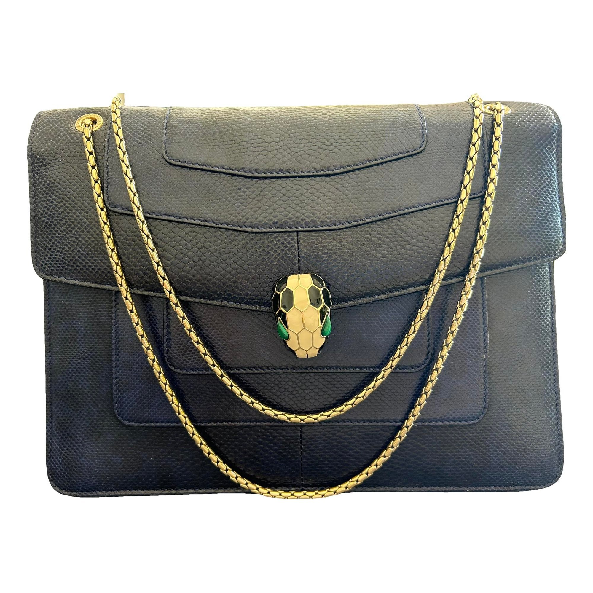Serpenti leather handbag