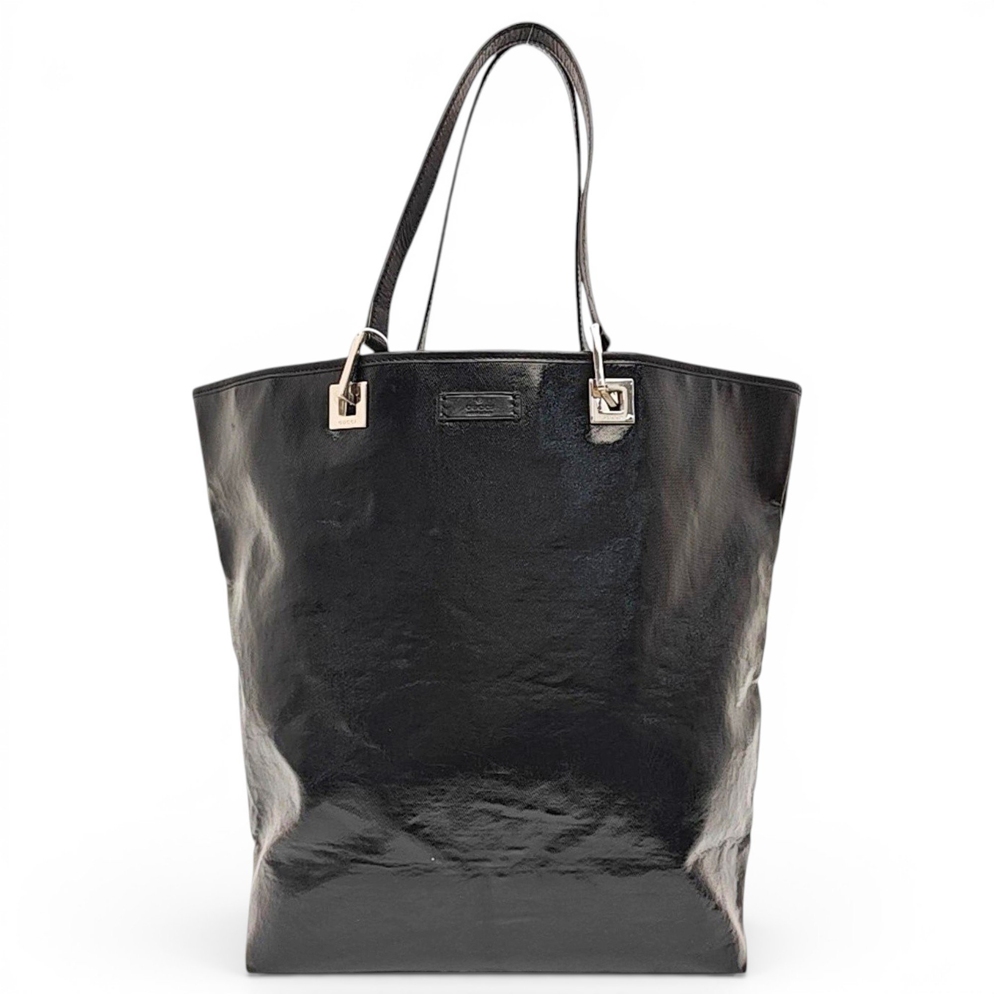 Patent leather handbag